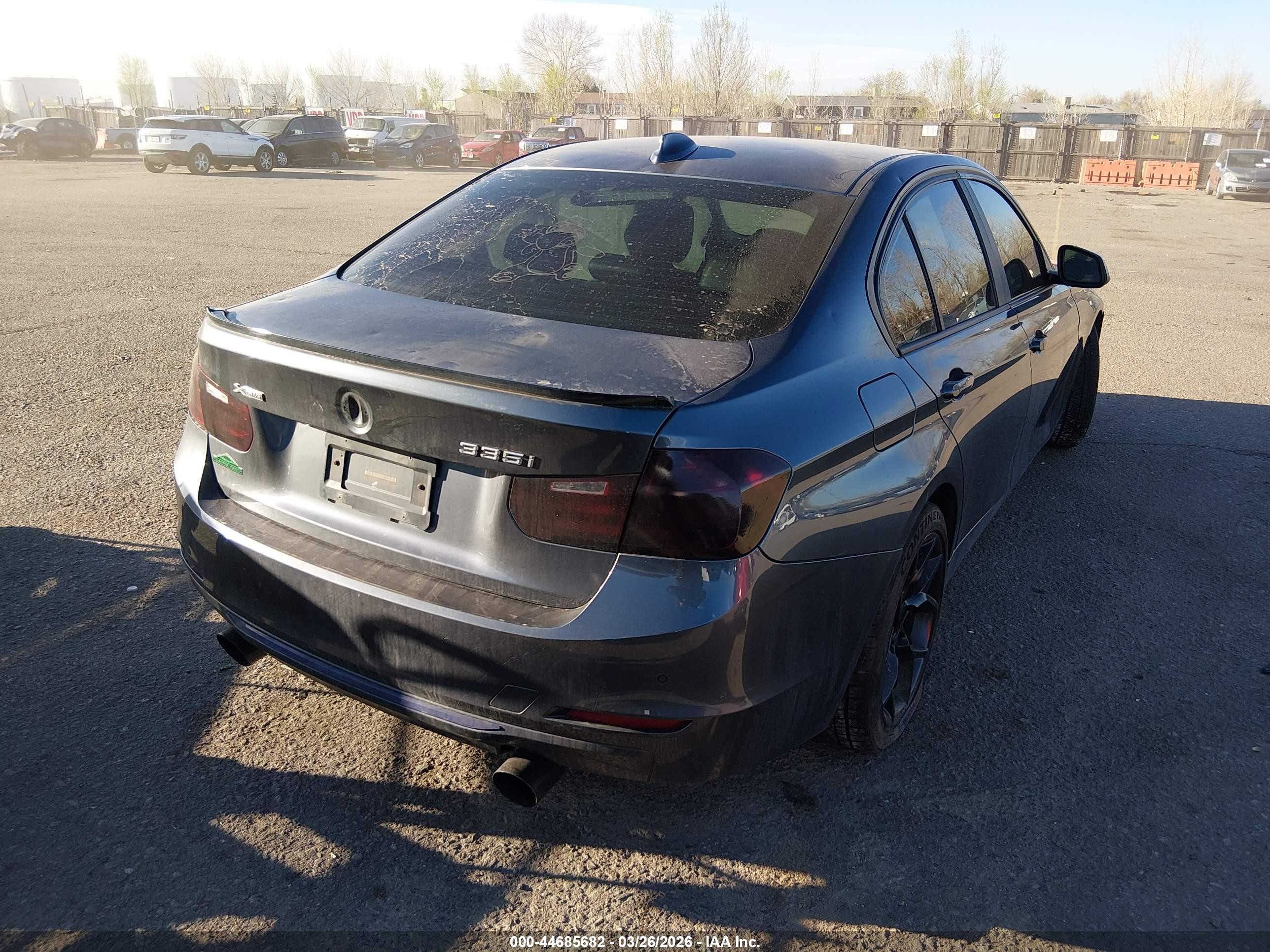 2013 Bmw 335i Xdrive Gray vin: WBA3B9G57DNR89837