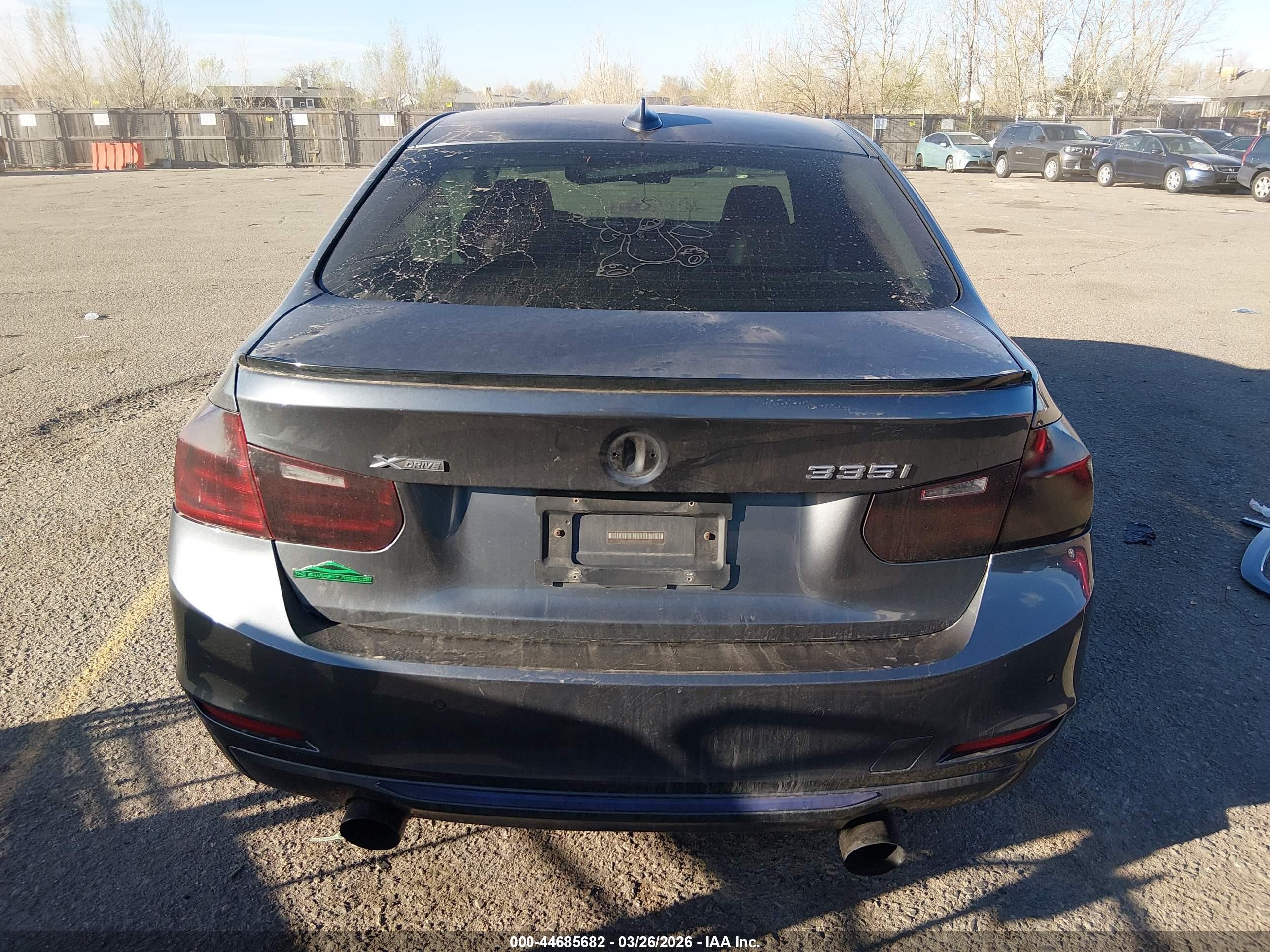 2013 Bmw 335i Xdrive Gray vin: WBA3B9G57DNR89837