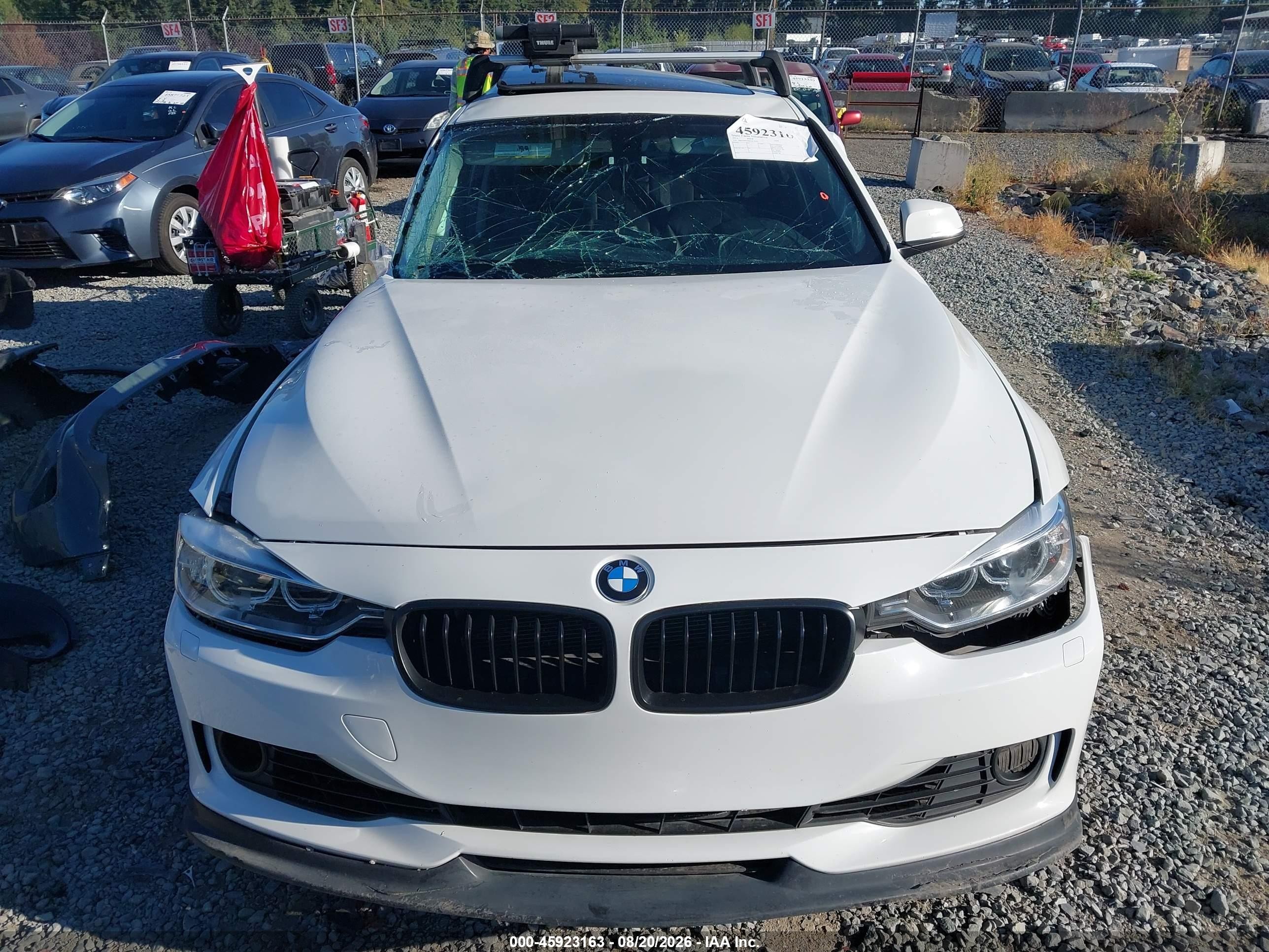 2014 Bmw 335i Xdrive White vin: WBA3B9G58ENR79352