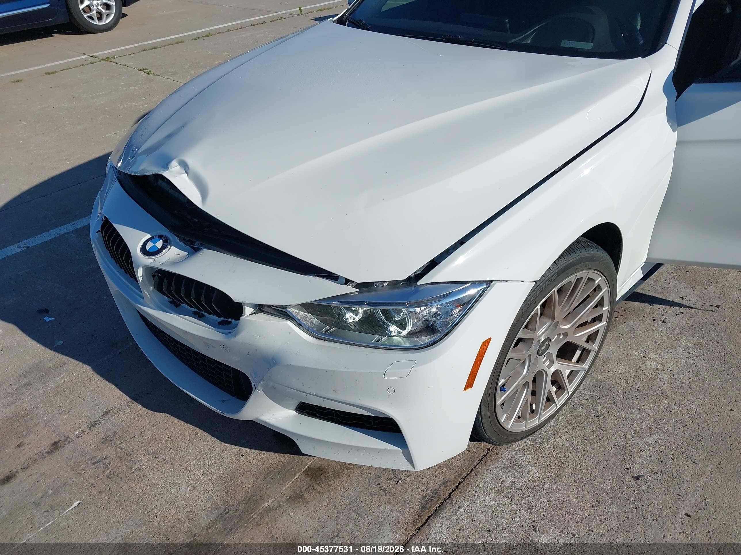 2015 Bmw 335i Xdrive White vin: WBA3B9G58FNR92877