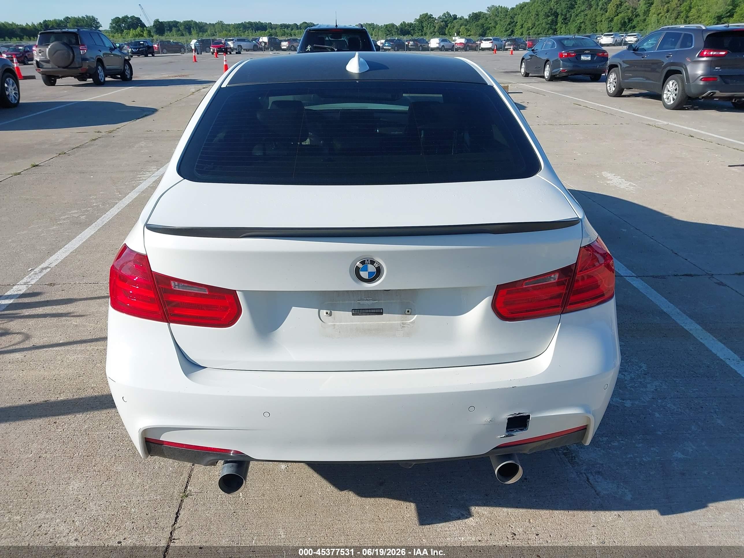 2015 Bmw 335i Xdrive White vin: WBA3B9G58FNR92877