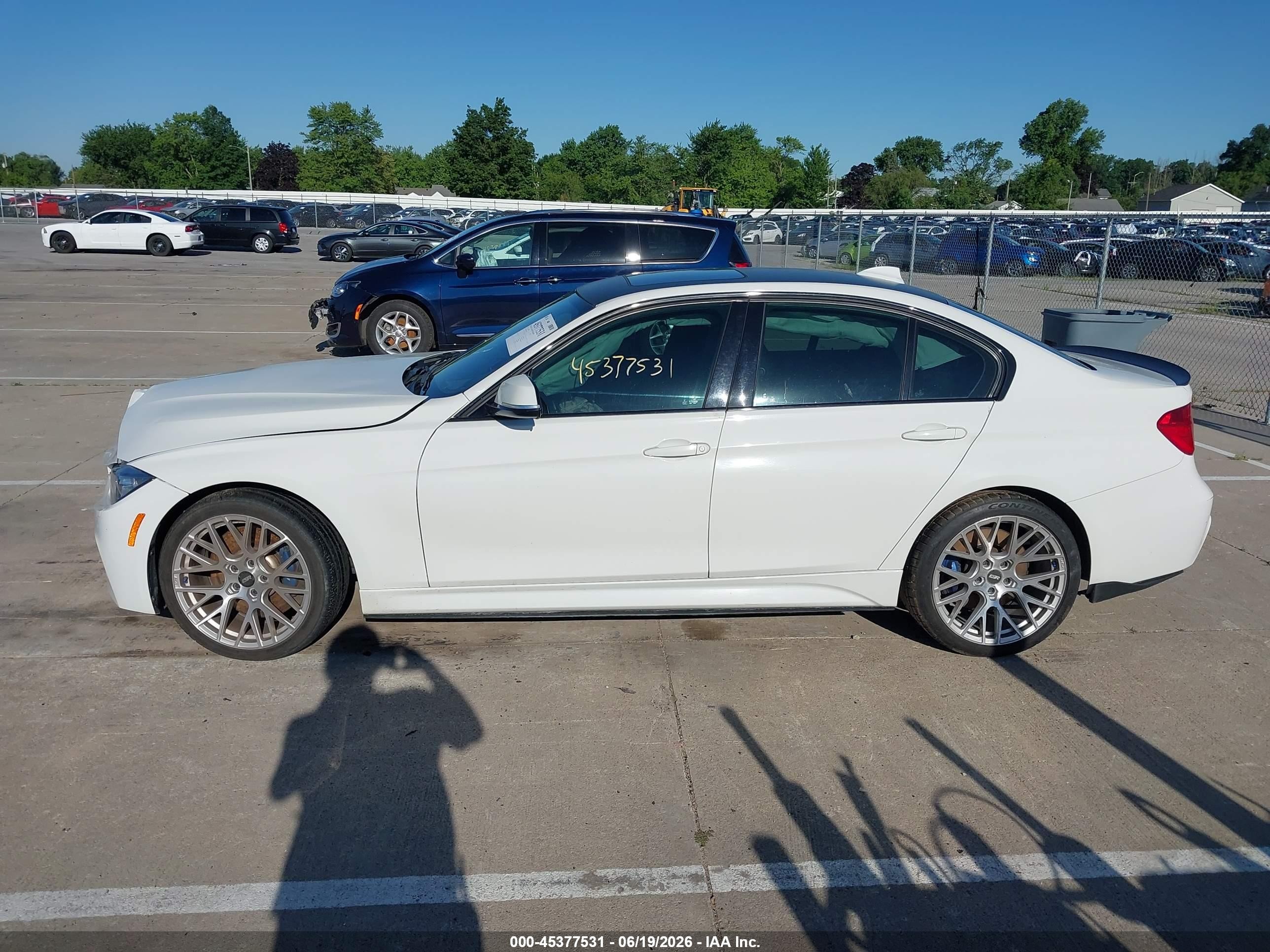 2015 Bmw 335i Xdrive White vin: WBA3B9G58FNR92877
