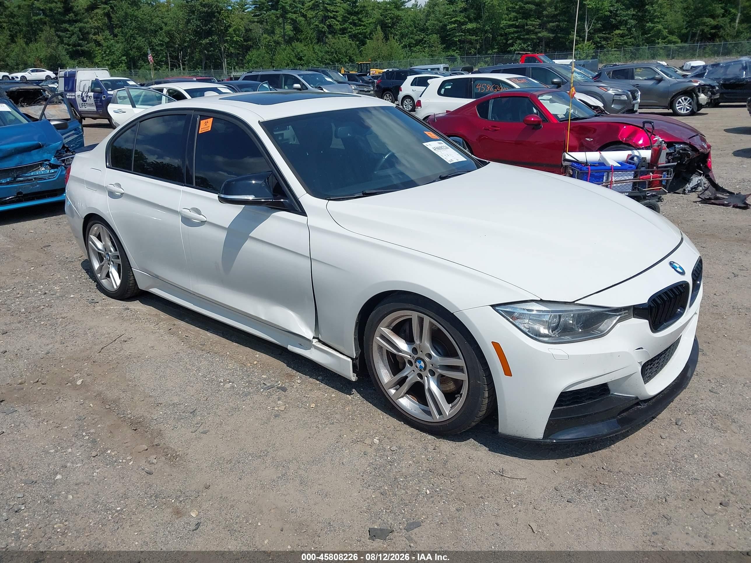 2013 Bmw 335i Xdrive White vin: WBA3B9G59DNR79018