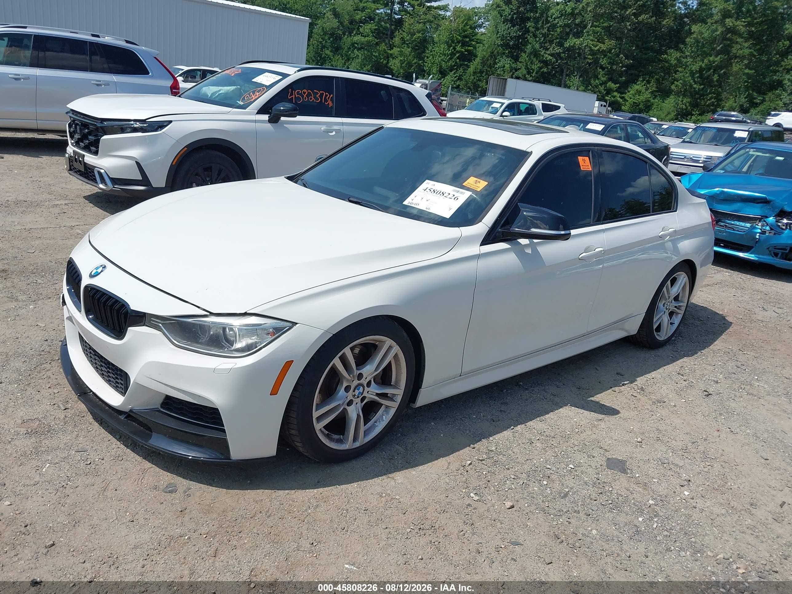 2013 Bmw 335i Xdrive White vin: WBA3B9G59DNR79018