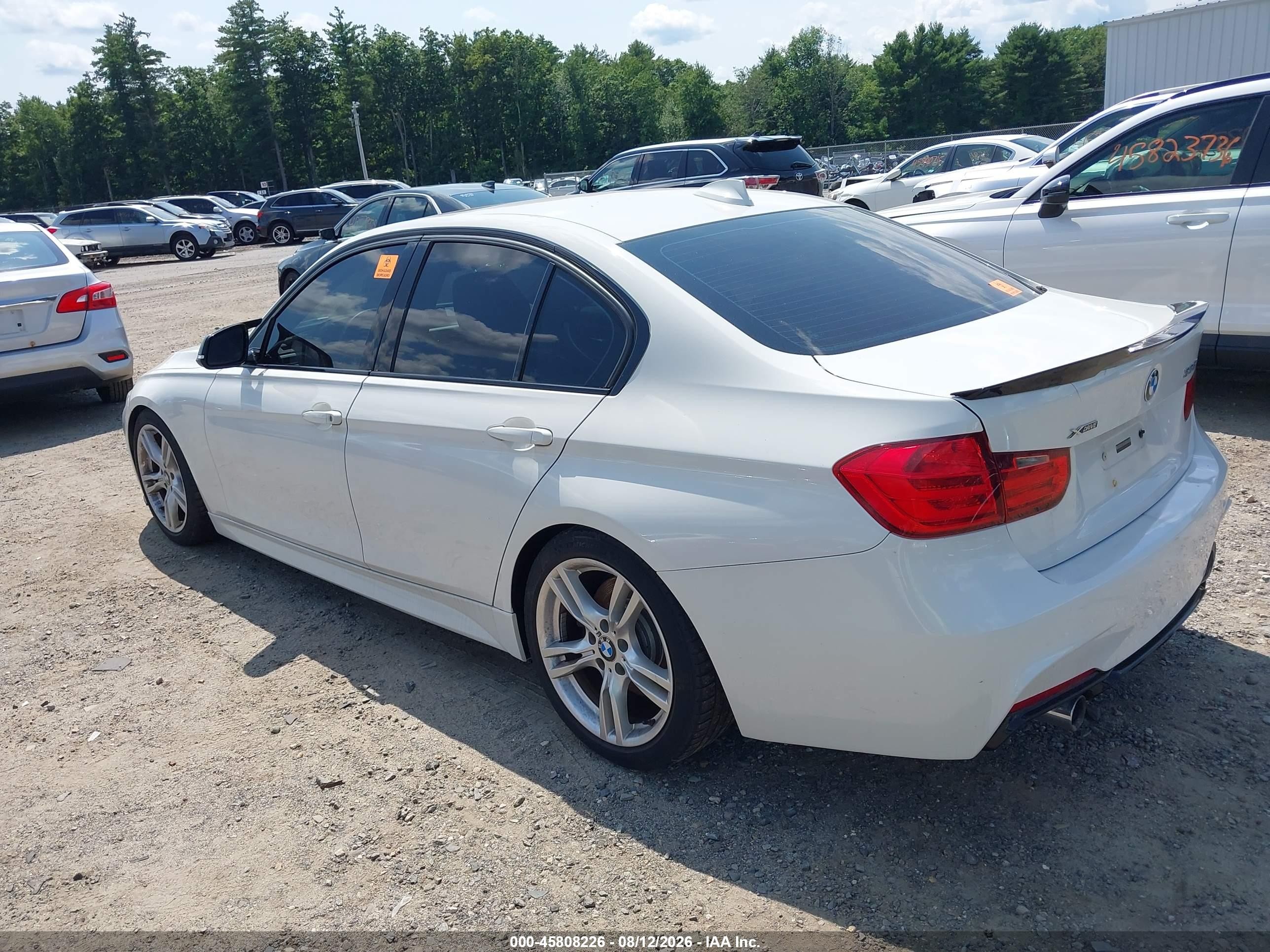 2013 Bmw 335i Xdrive White vin: WBA3B9G59DNR79018