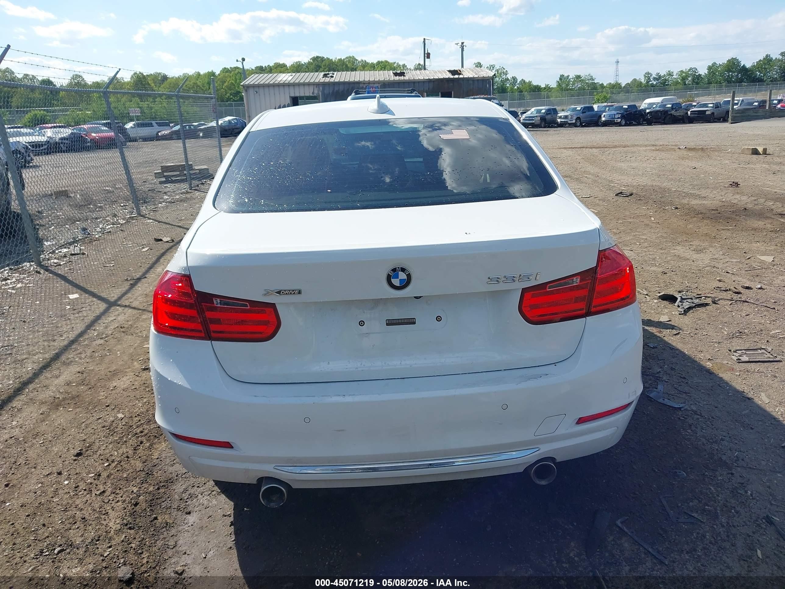 2014 Bmw 335i Xdrive White vin: WBA3B9G5XENR90918