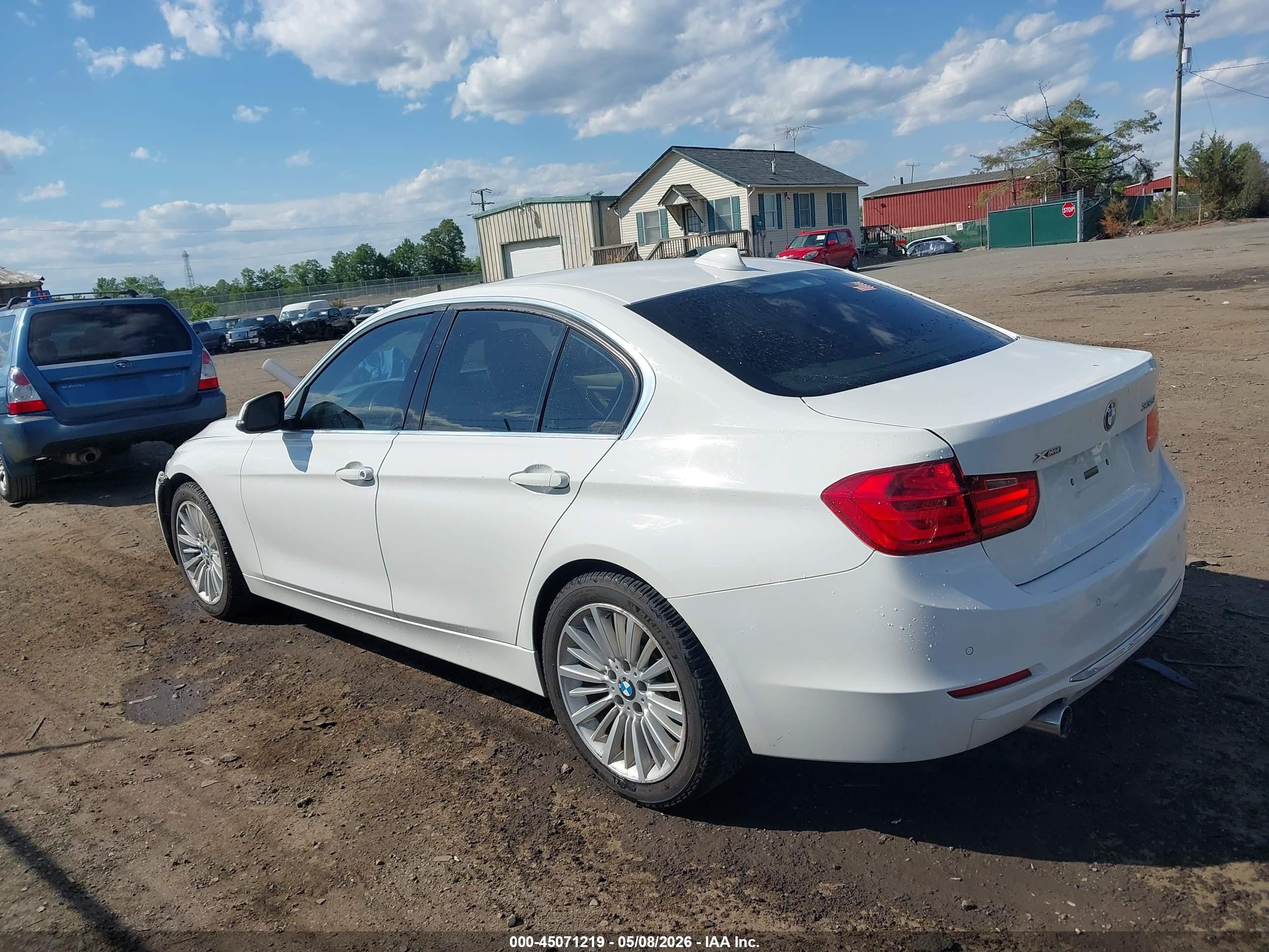 2014 Bmw 335i Xdrive White vin: WBA3B9G5XENR90918