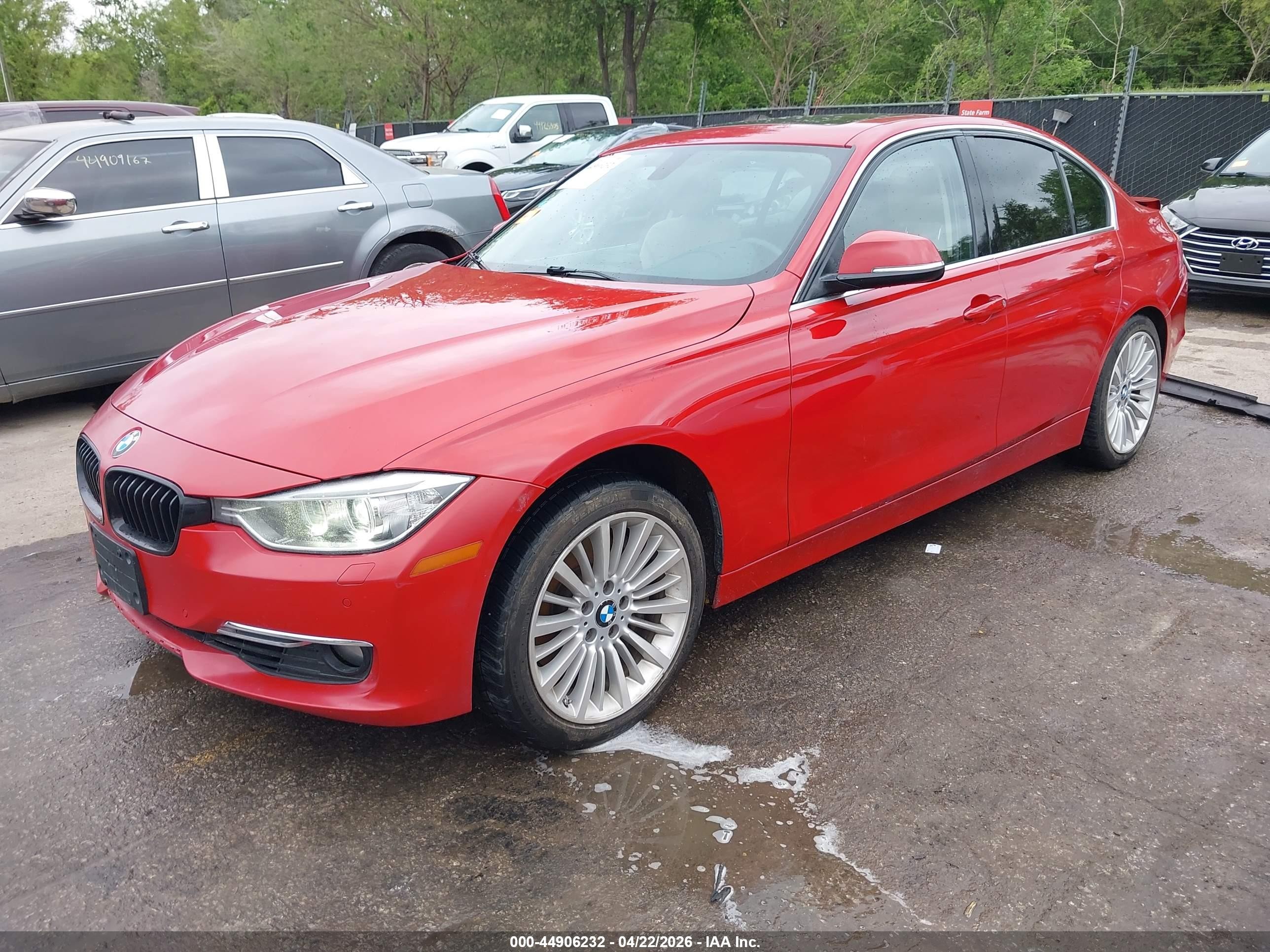2015 Bmw 335i Xdrive Red vin: WBA3B9G5XFNR92900
