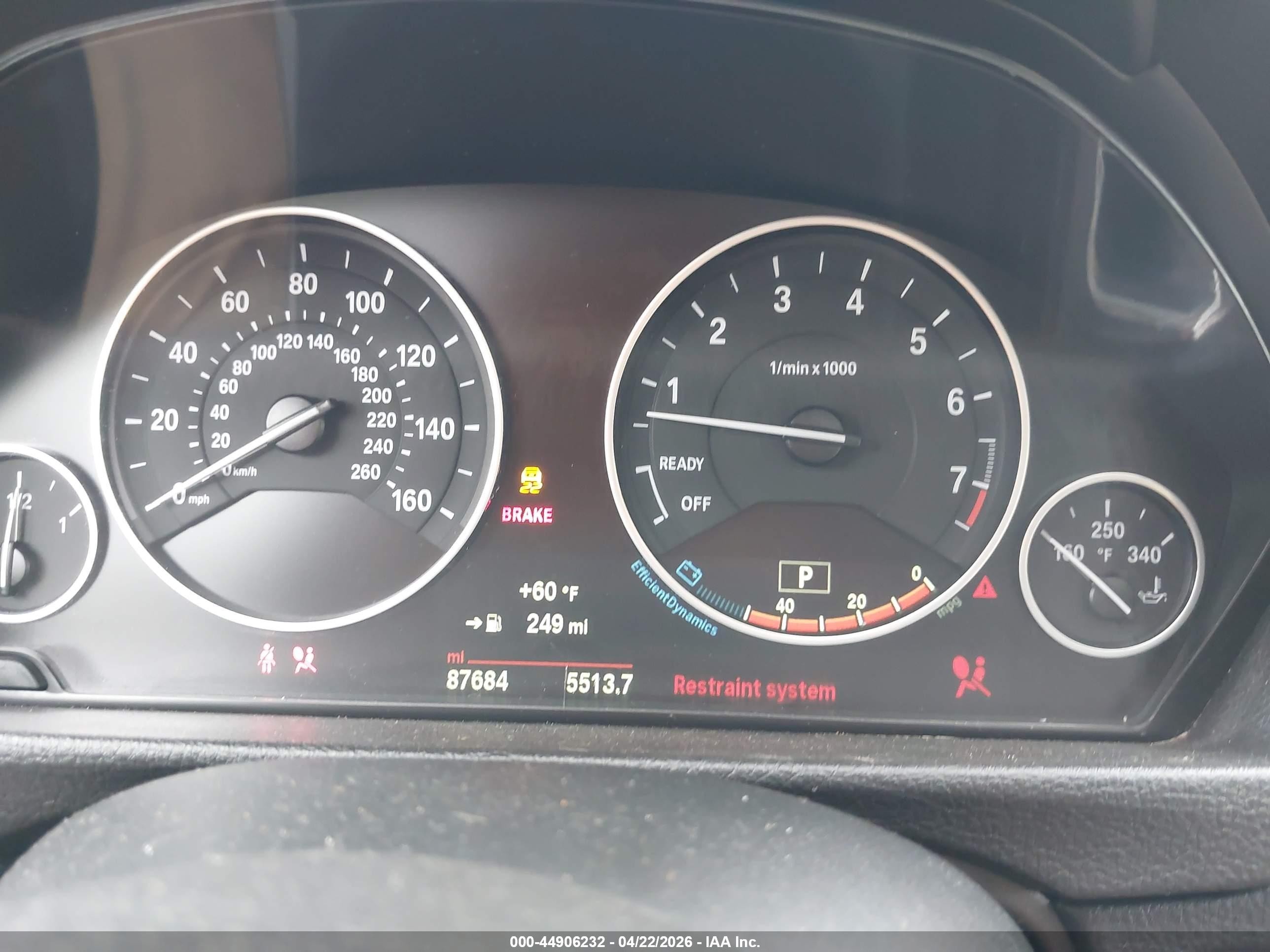2015 Bmw 335i Xdrive Red vin: WBA3B9G5XFNR92900
