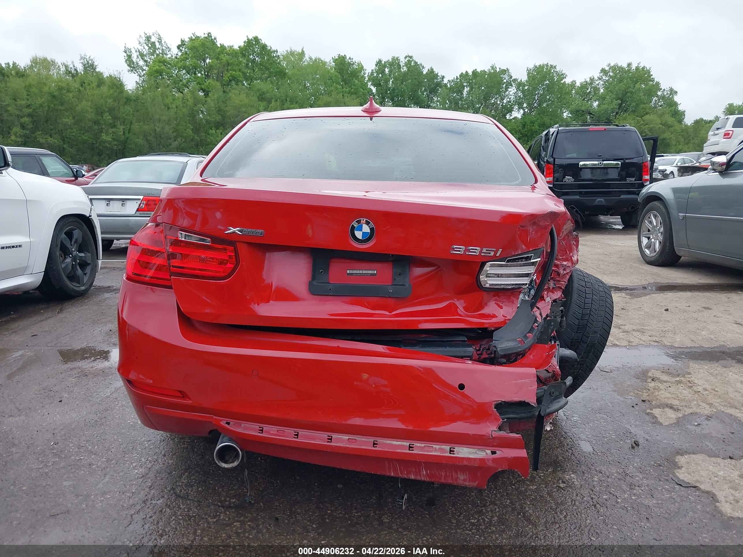 2015 Bmw 335i Xdrive Red vin: WBA3B9G5XFNR92900