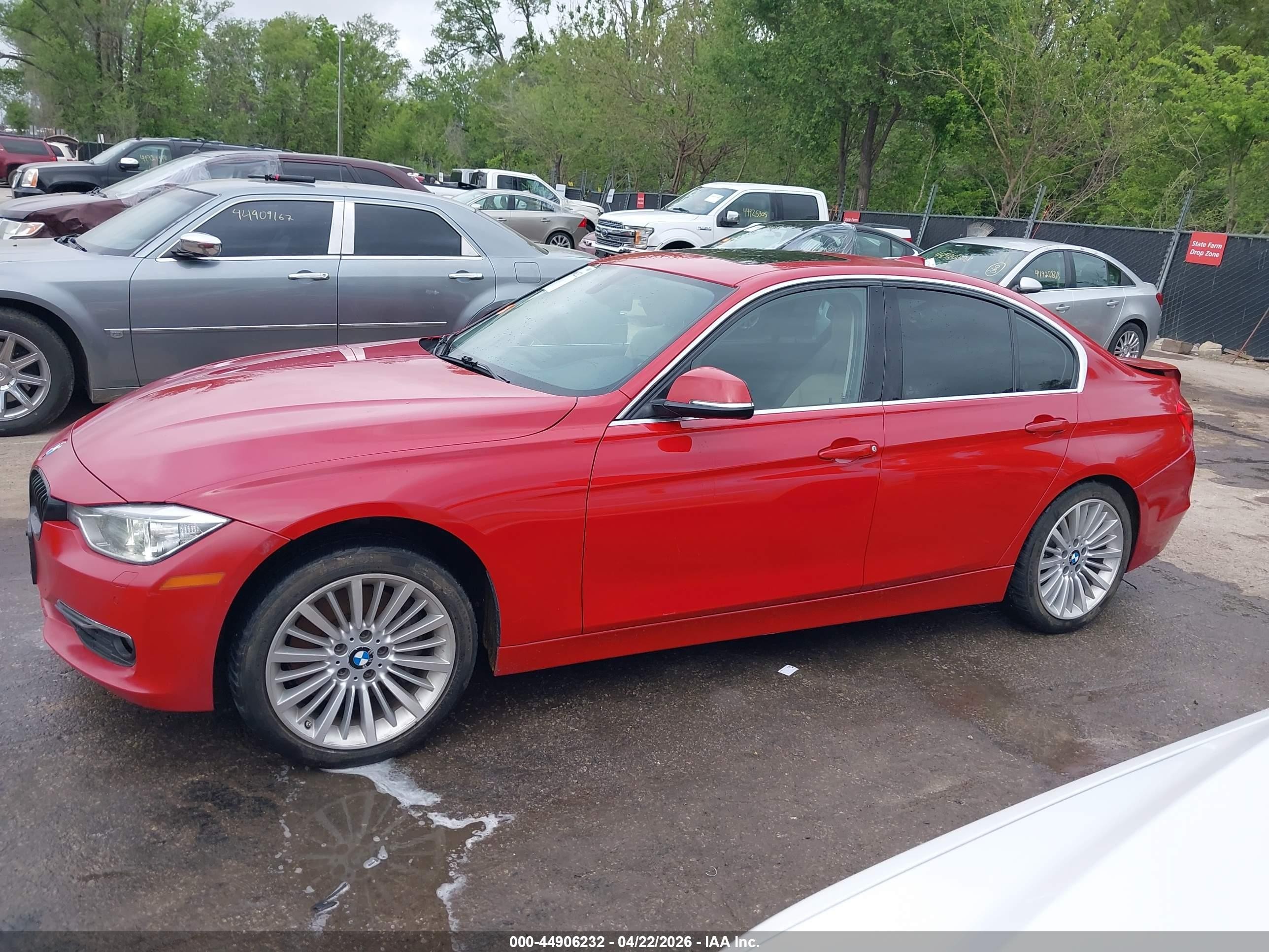 2015 Bmw 335i Xdrive Red vin: WBA3B9G5XFNR92900