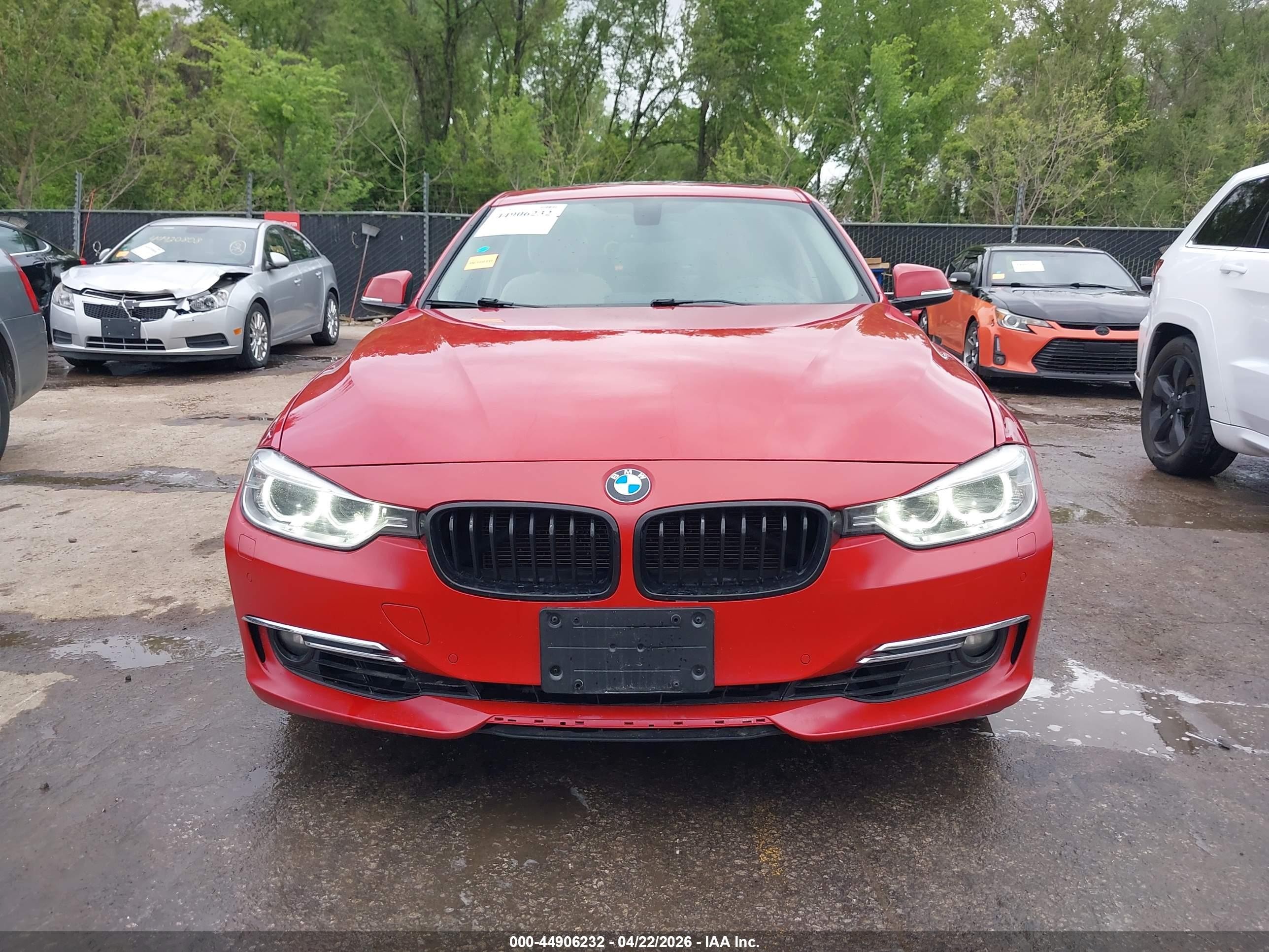2015 Bmw 335i Xdrive Red vin: WBA3B9G5XFNR92900