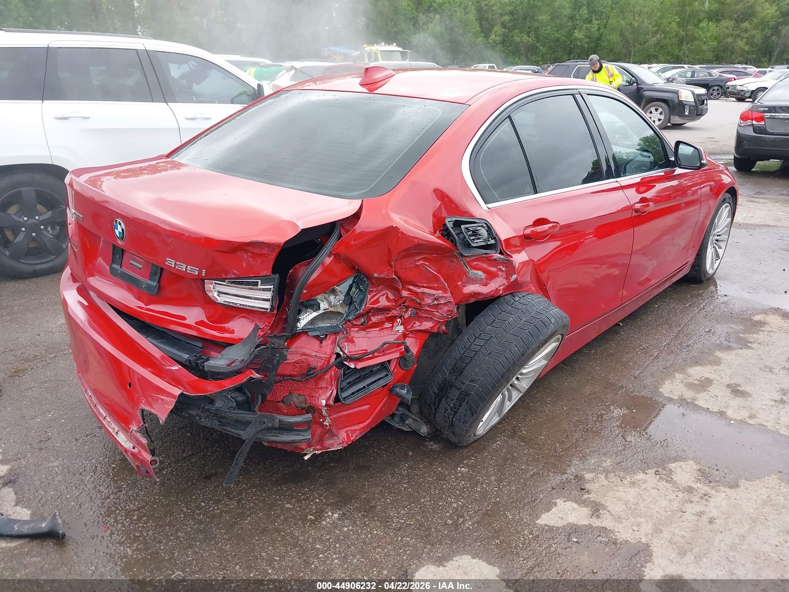 2015 Bmw 335i Xdrive Red vin: WBA3B9G5XFNR92900