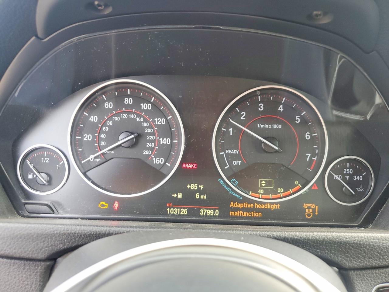 2015 Bmw 335 Xi Gray vin: WBA3B9G5XFNR99300