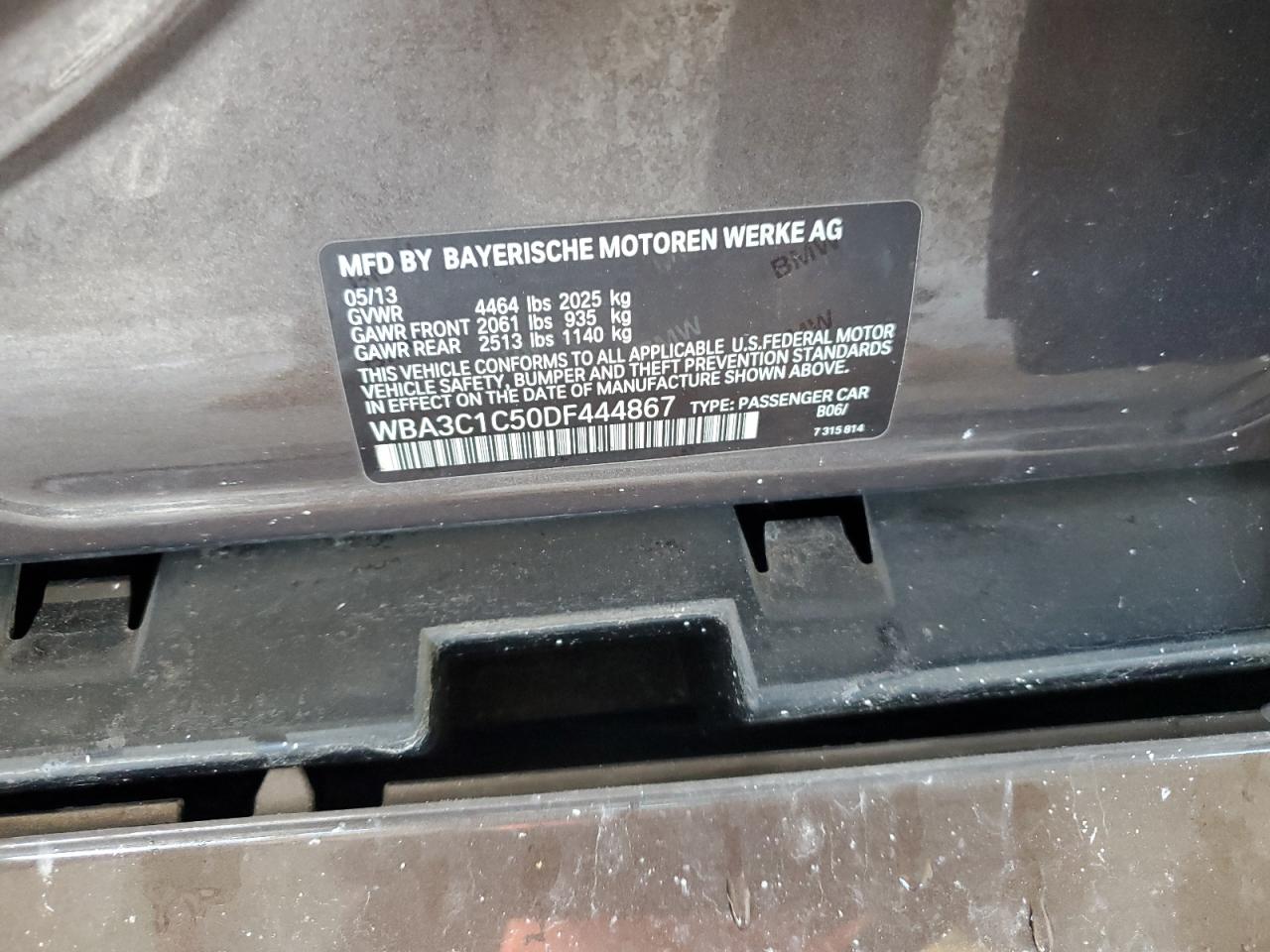 2013 Bmw 328 I Sulev Brown vin: WBA3C1C50DF444867