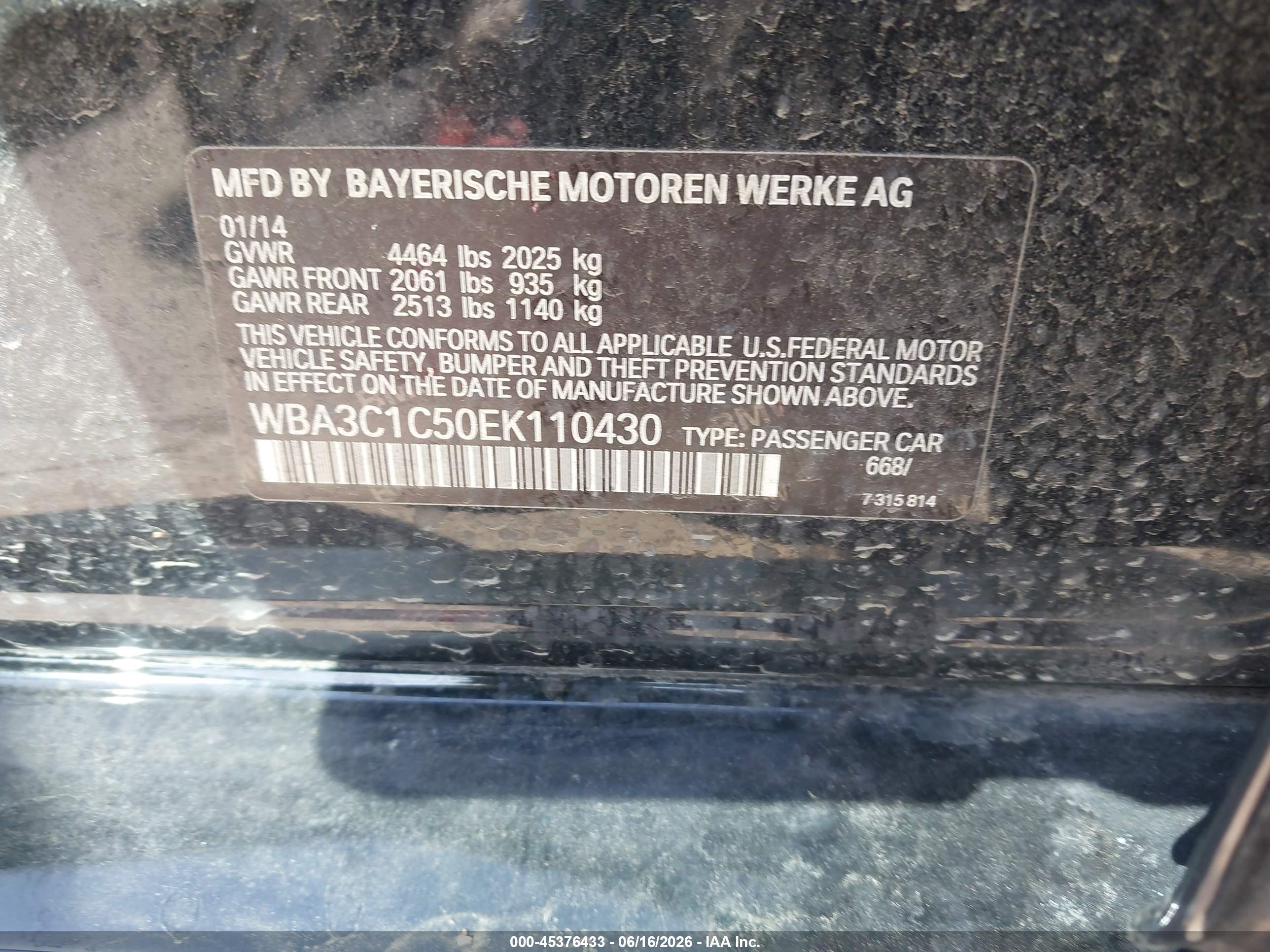 2014 Bmw 328i   Gray vin: WBA3C1C50EK110430