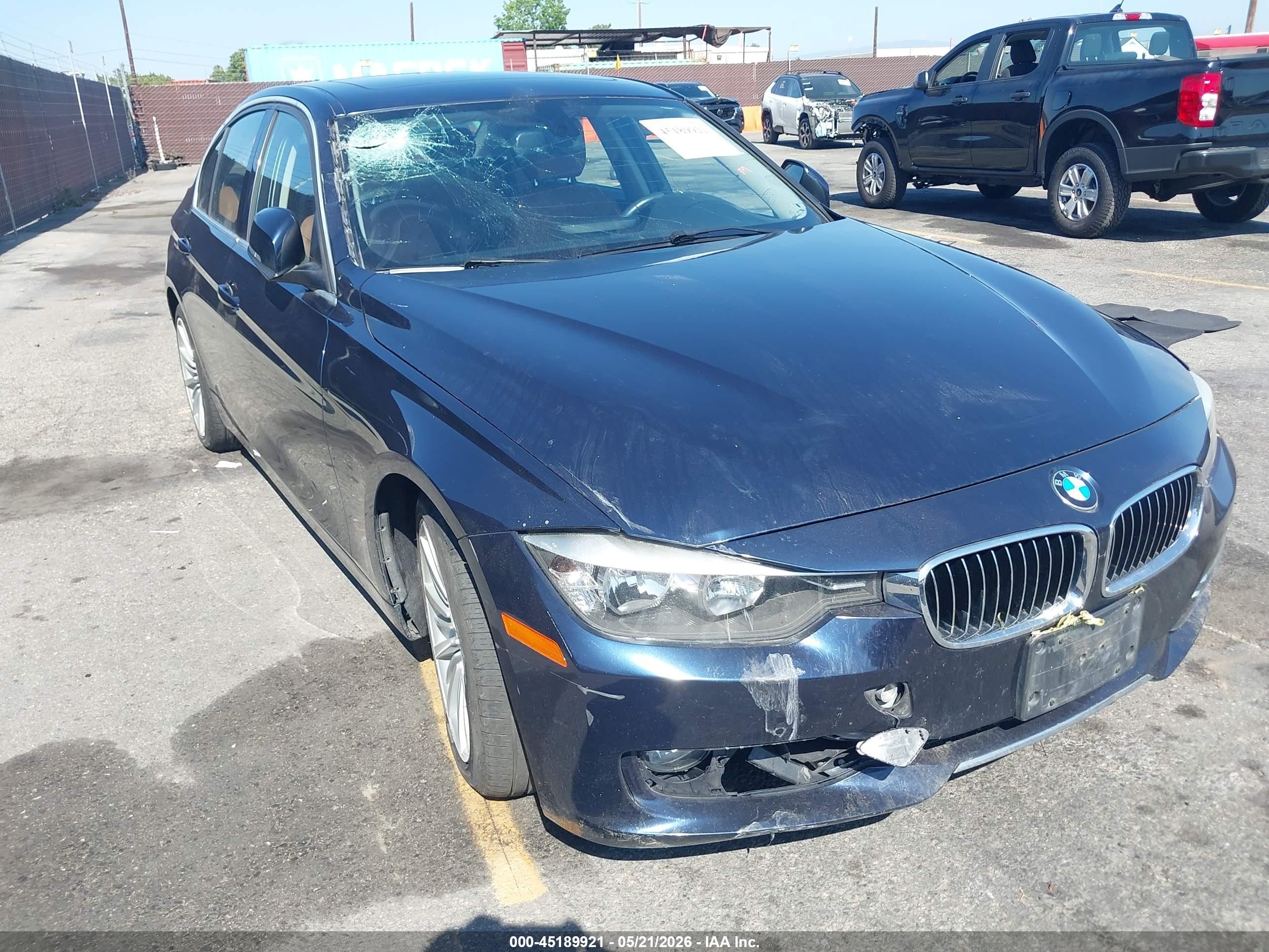 2014 Bmw 328i Blue vin: WBA3C1C50EK112744