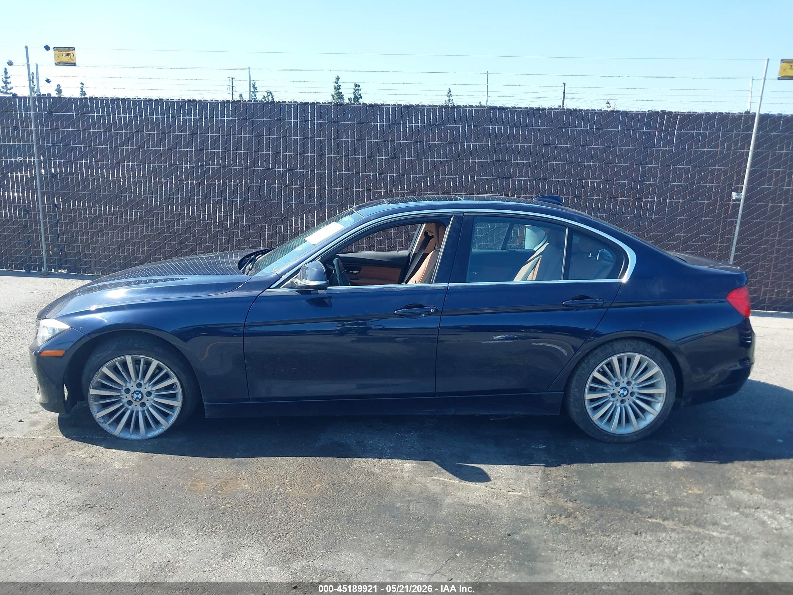 2014 Bmw 328i Blue vin: WBA3C1C50EK112744