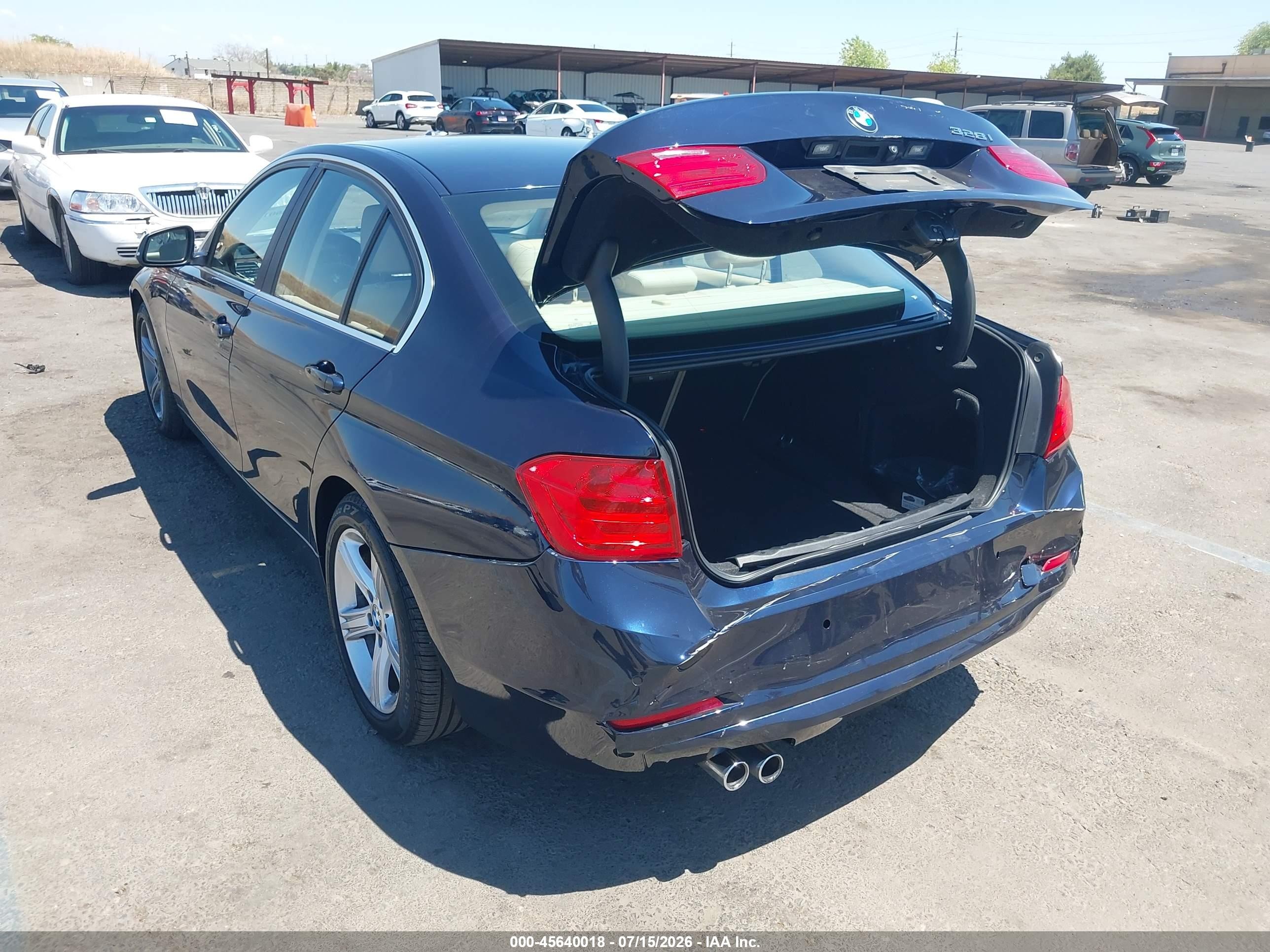 2015 Bmw 328i Dark Blue vin: WBA3C1C50FP852489