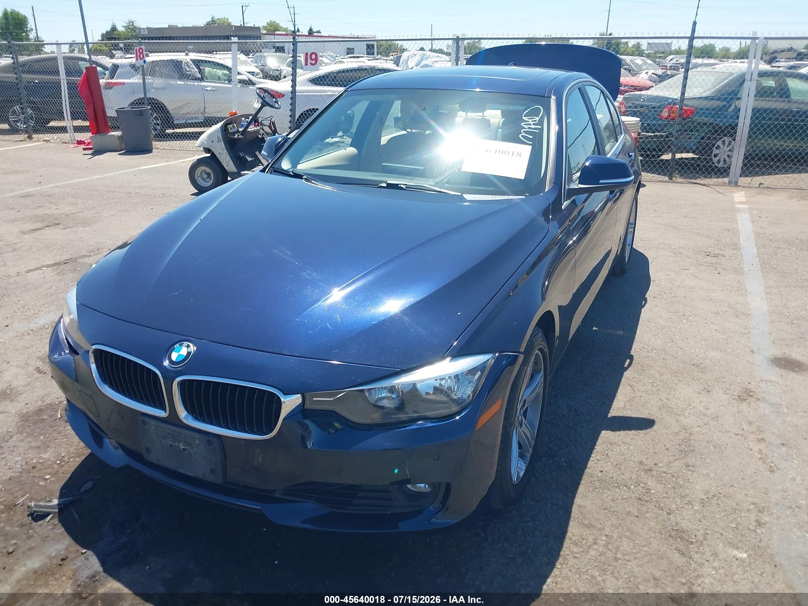 2015 Bmw 328i Dark Blue vin: WBA3C1C50FP852489