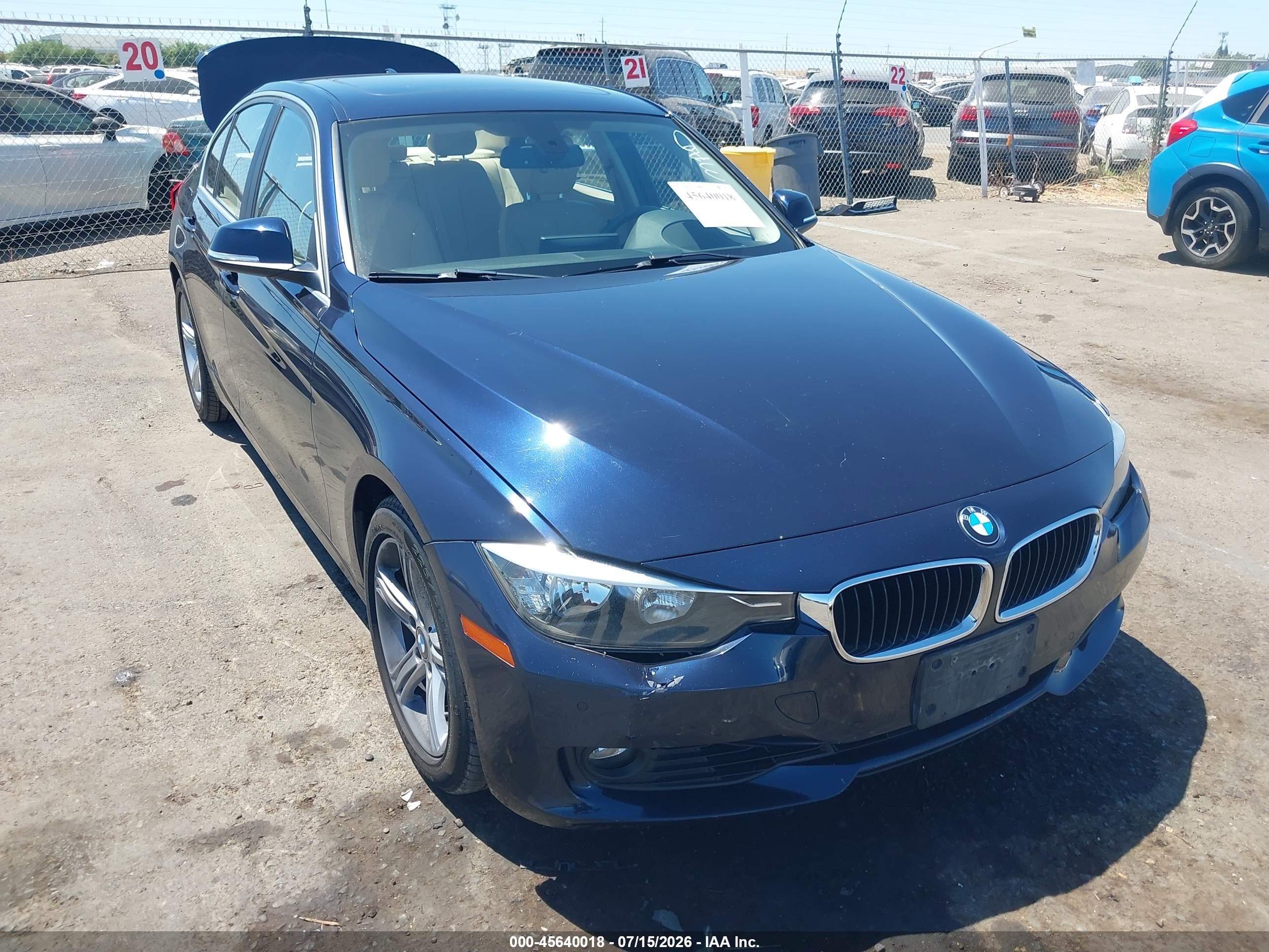 2015 Bmw 328i   Dark Blue vin: WBA3C1C50FP852489