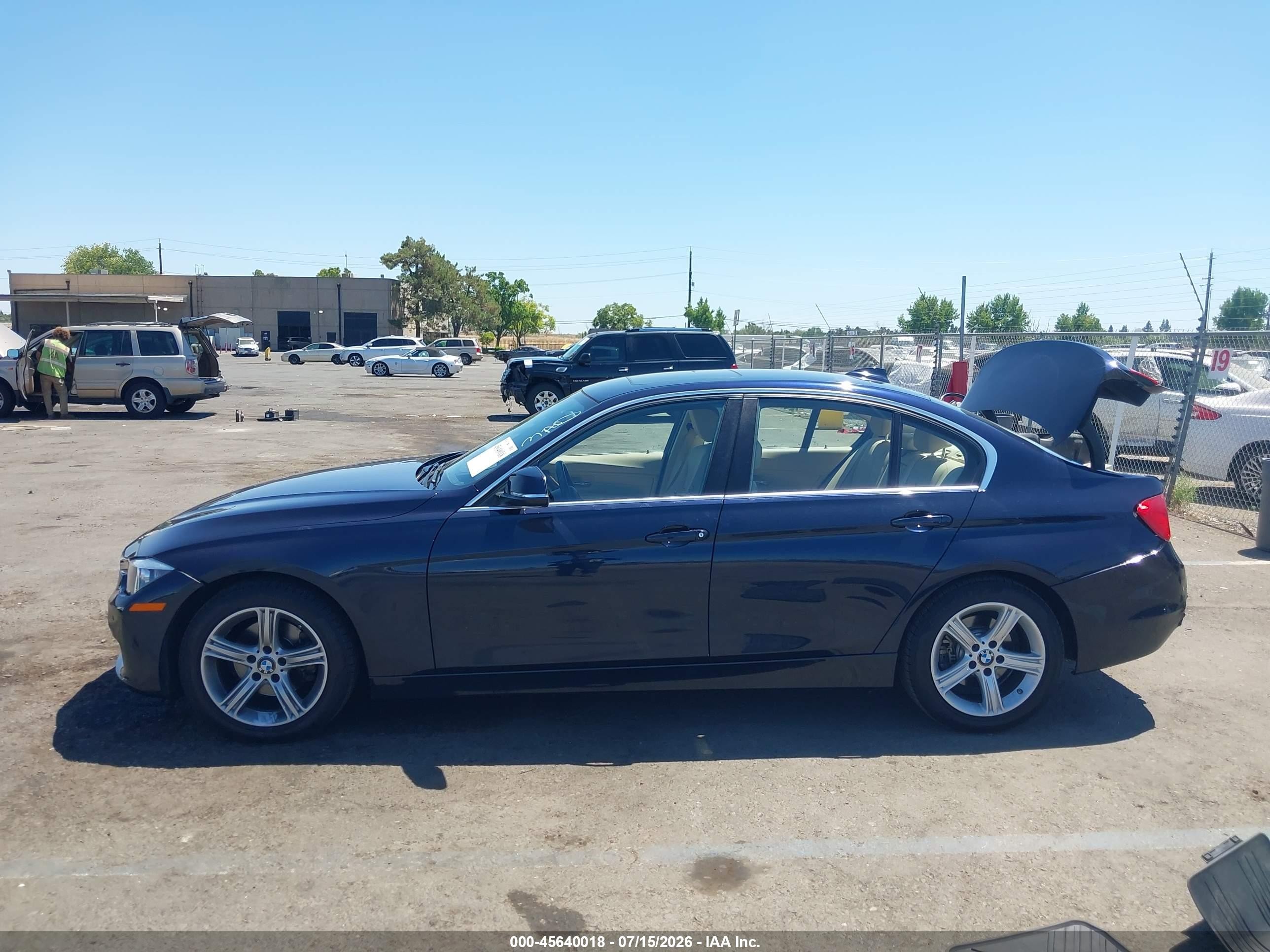 2015 Bmw 328i Dark Blue vin: WBA3C1C50FP852489