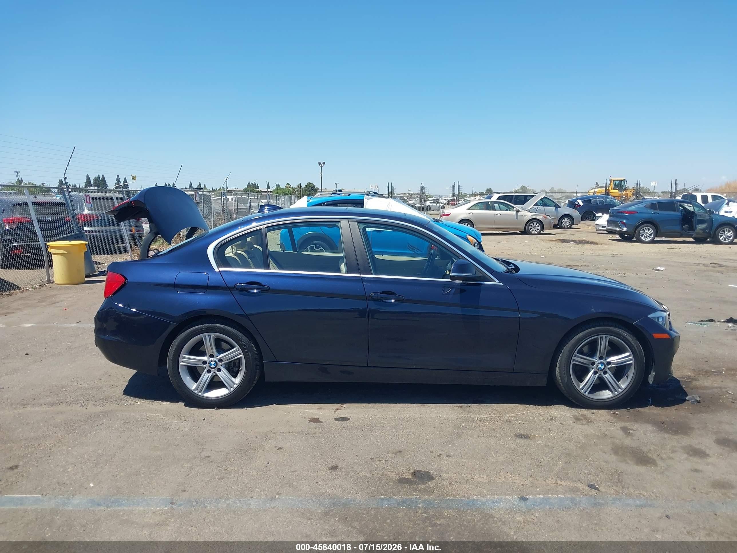2015 Bmw 328i Dark Blue vin: WBA3C1C50FP852489