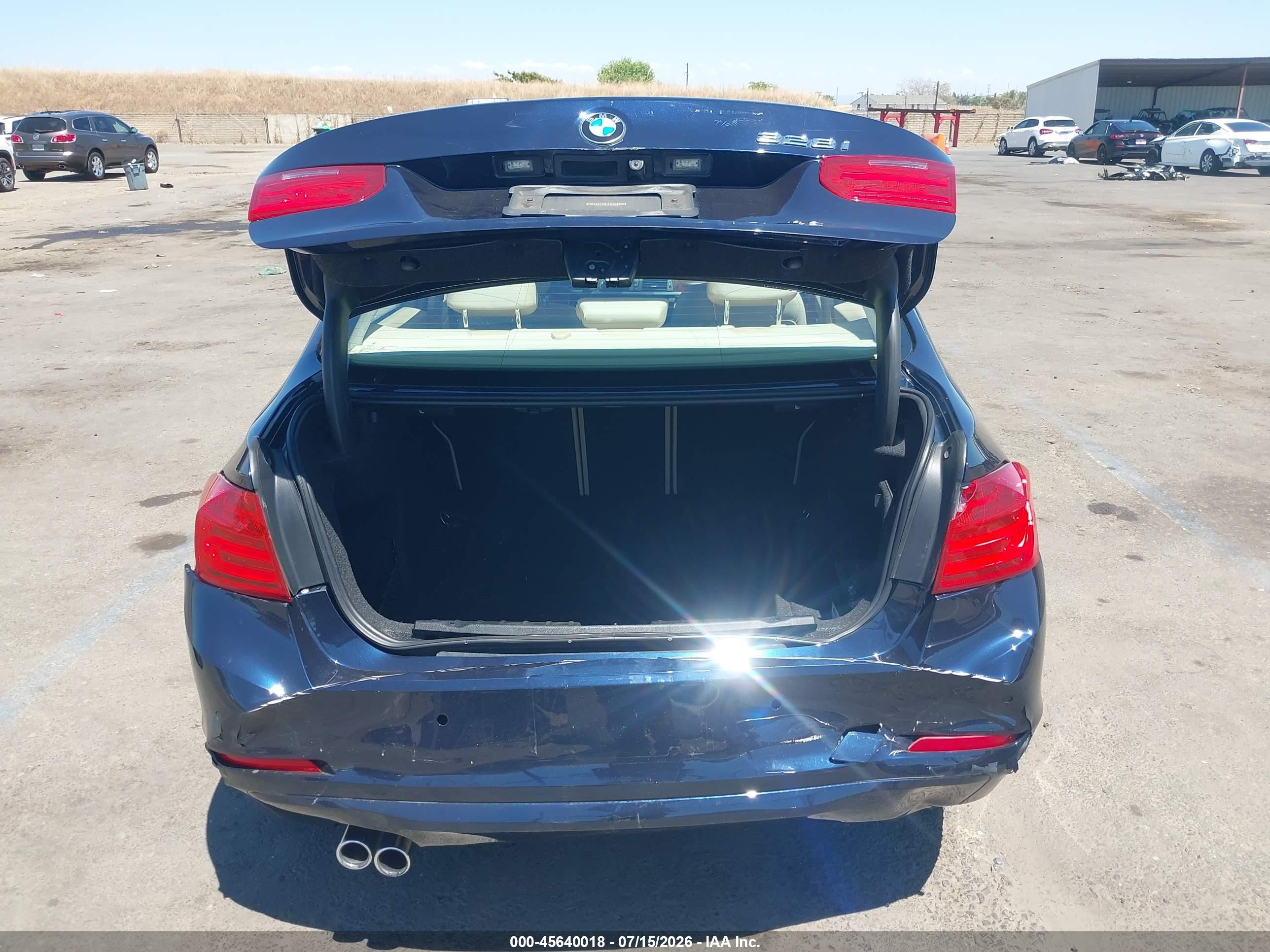 2015 Bmw 328i Dark Blue vin: WBA3C1C50FP852489