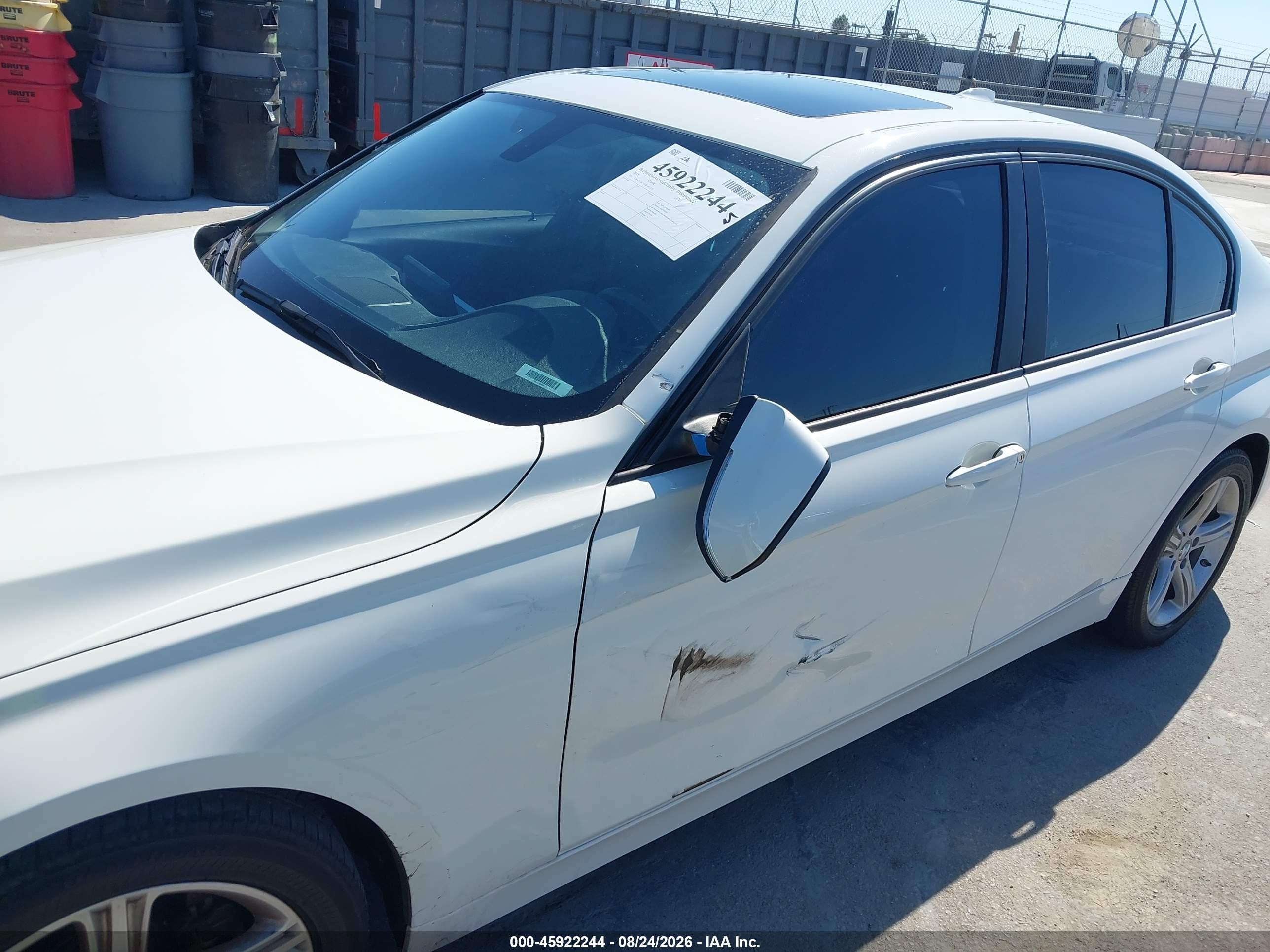 2013 Bmw 328i   White vin: WBA3C1C51DF441136