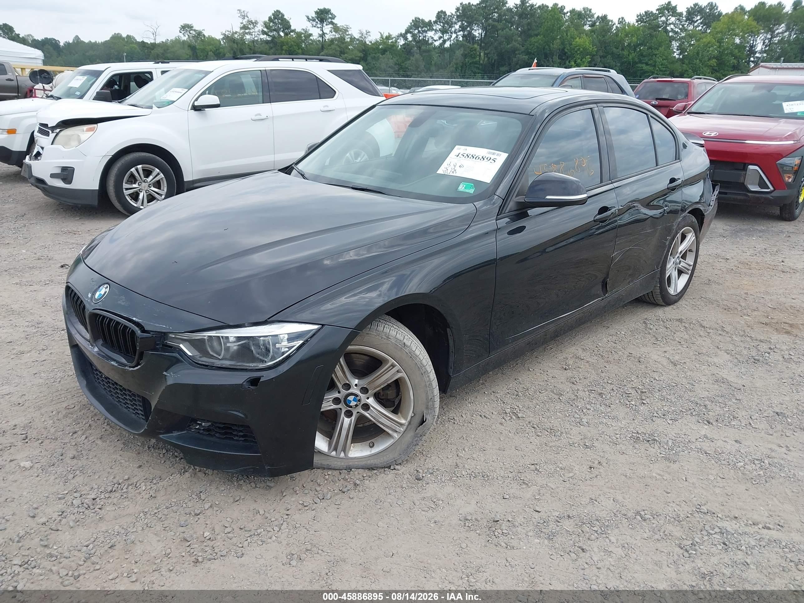 2015 Bmw 328i Black vin: WBA3C1C51FK124919