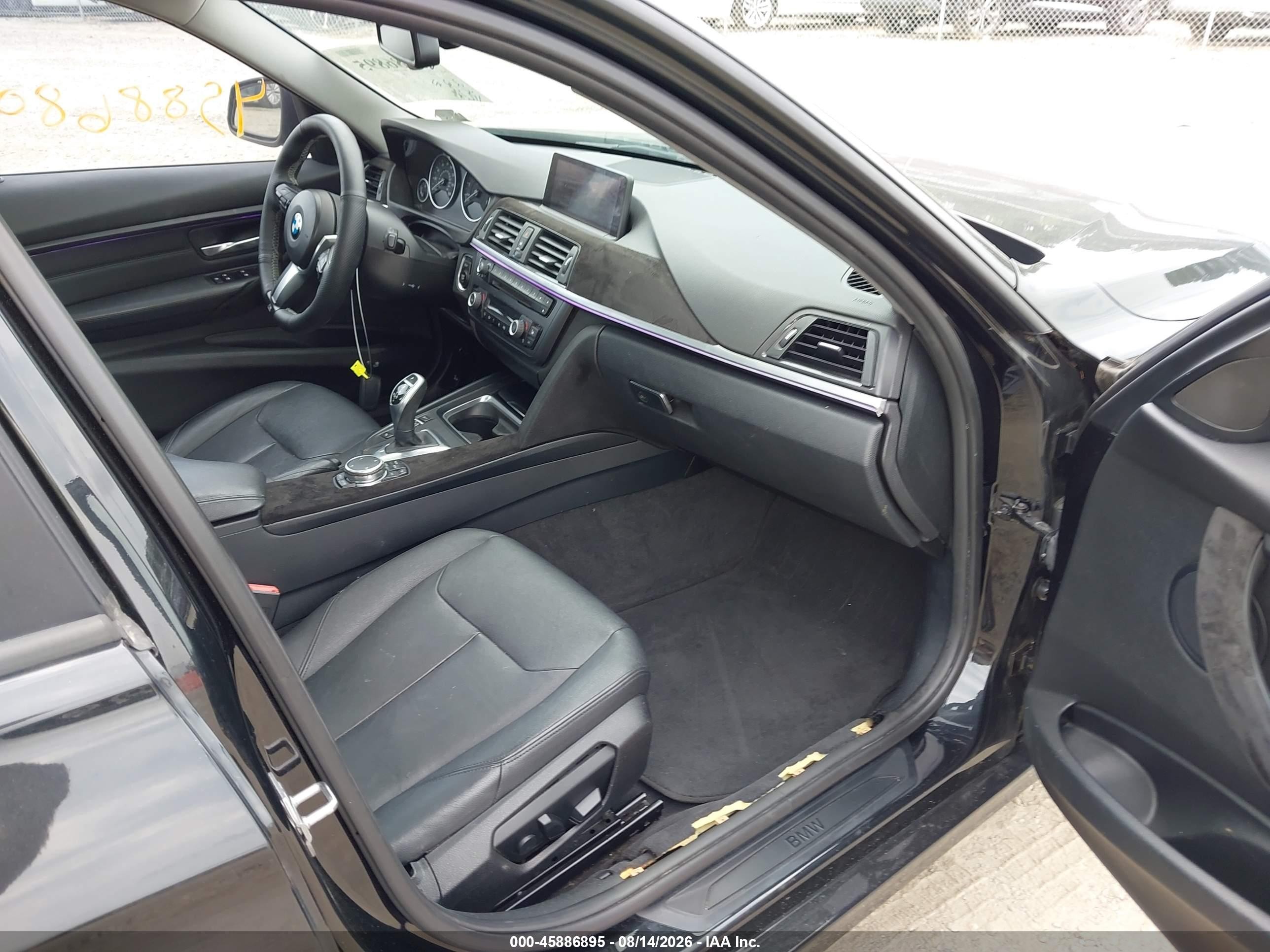 2015 Bmw 328i Black vin: WBA3C1C51FK124919