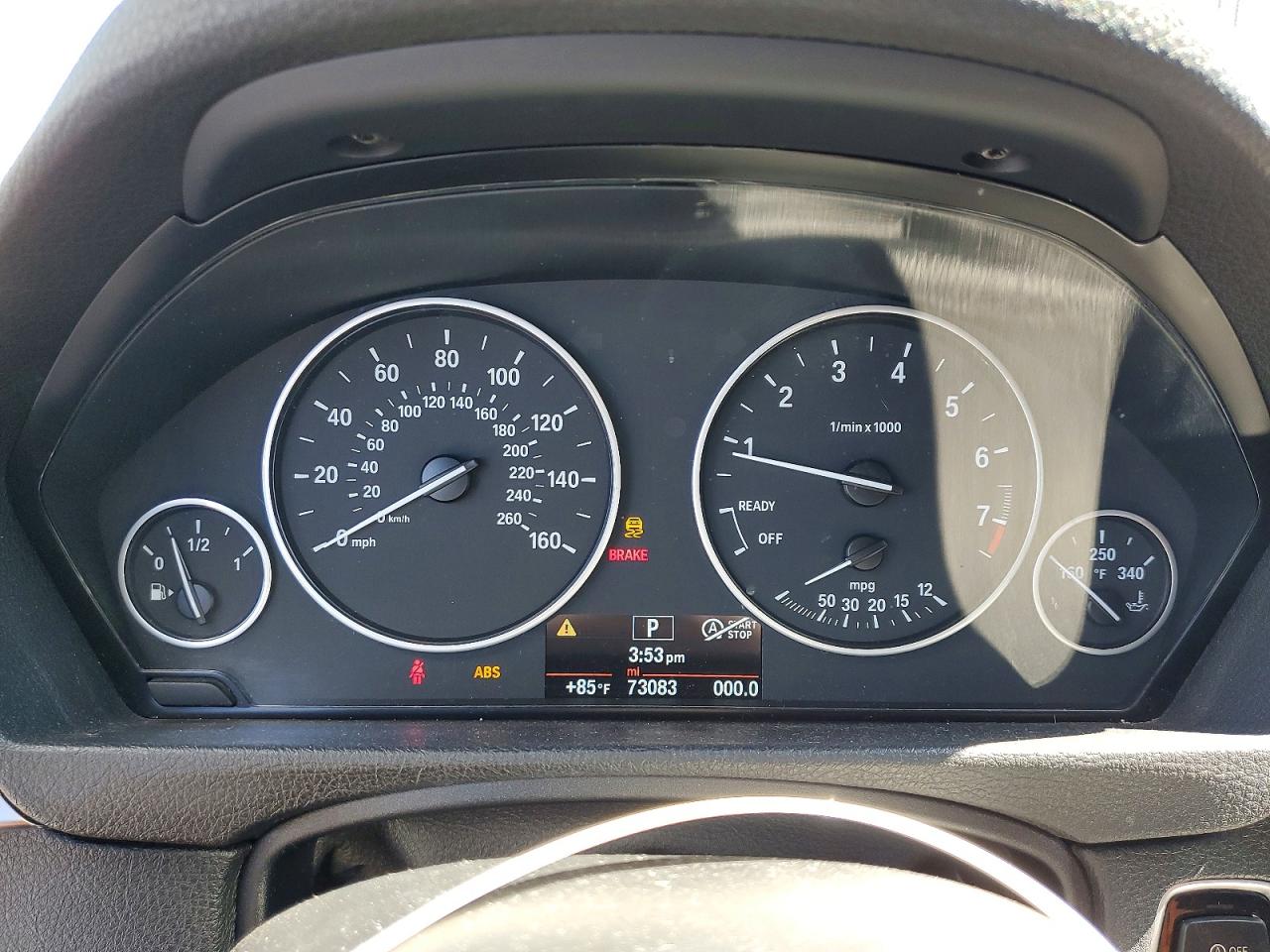 2015 Bmw 328 I Sulev Белый vin: WBA3C1C51FP851173