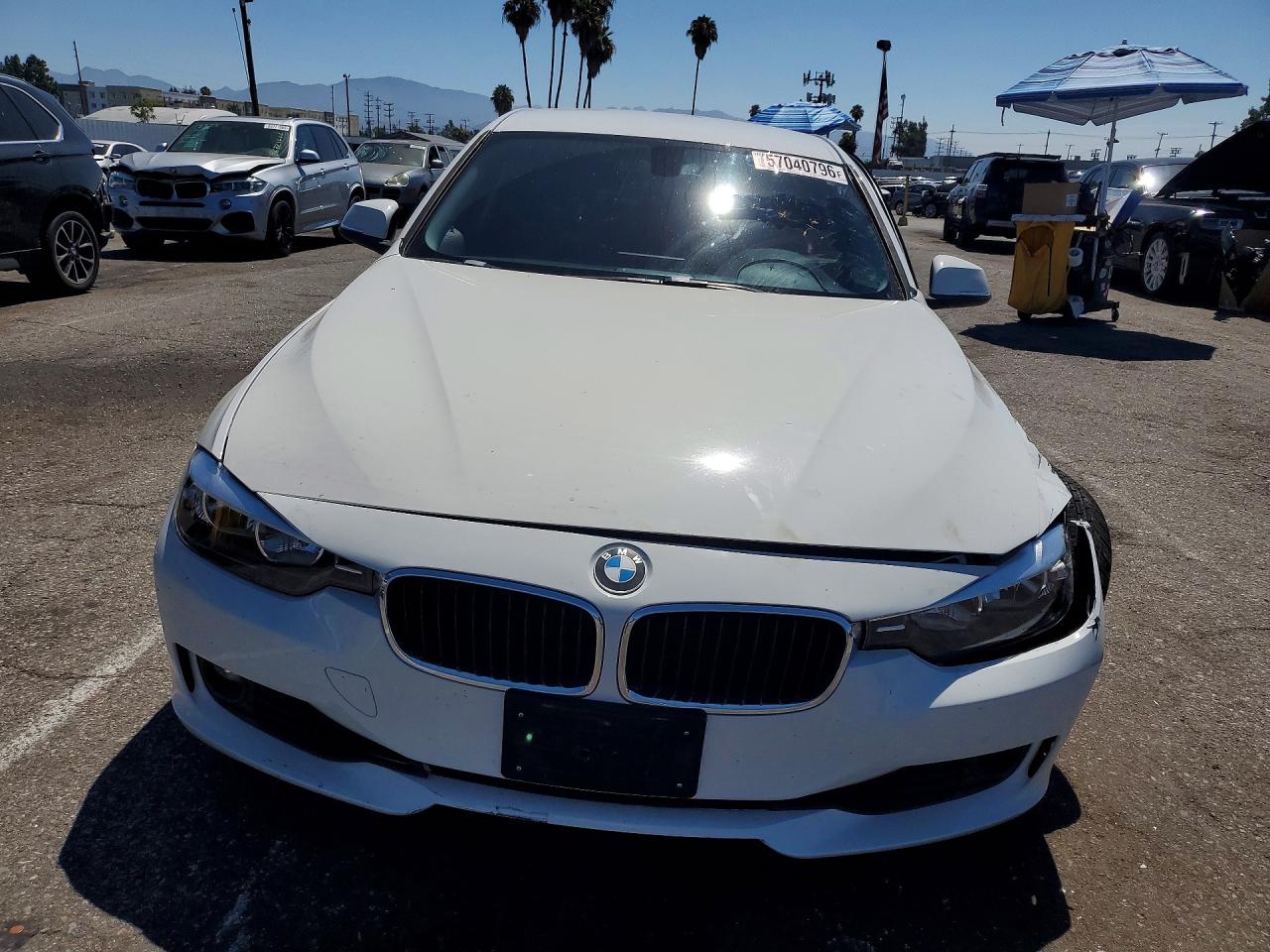 2013 Bmw 328 I Sulev White vin: WBA3C1C52DF438696