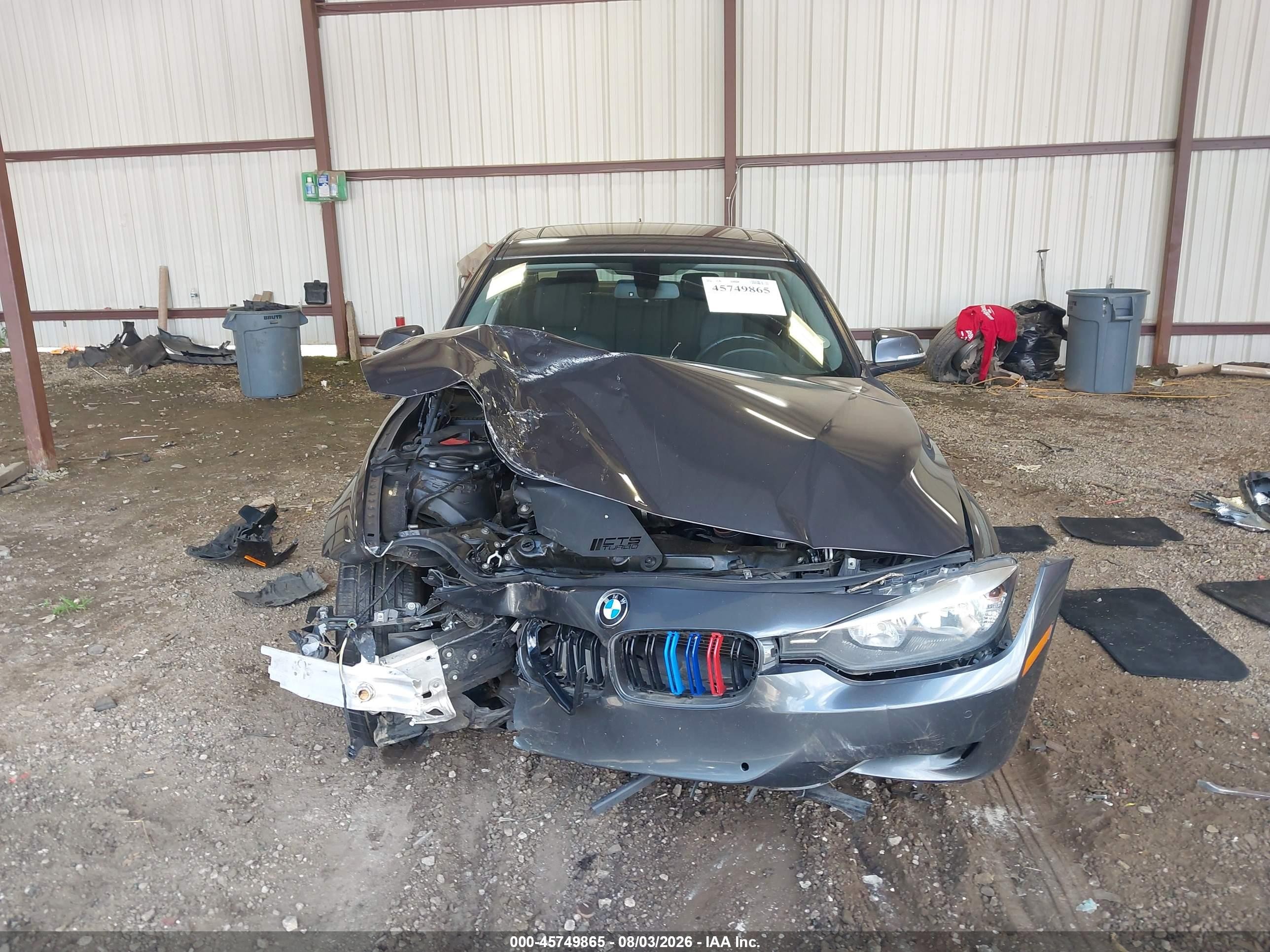 2014 Bmw 328i Gray vin: WBA3C1C52EK109649