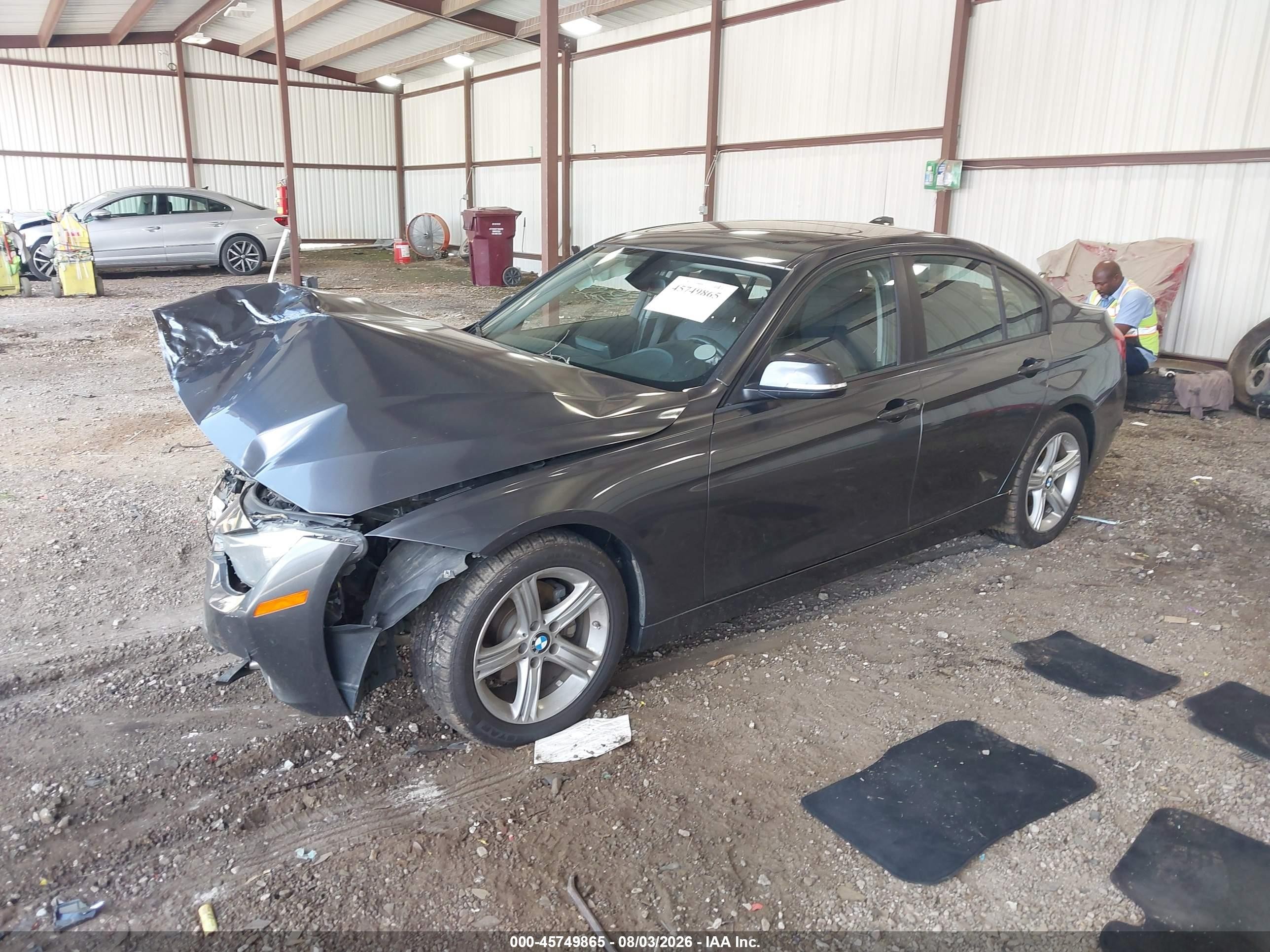 2014 Bmw 328i Gray vin: WBA3C1C52EK109649