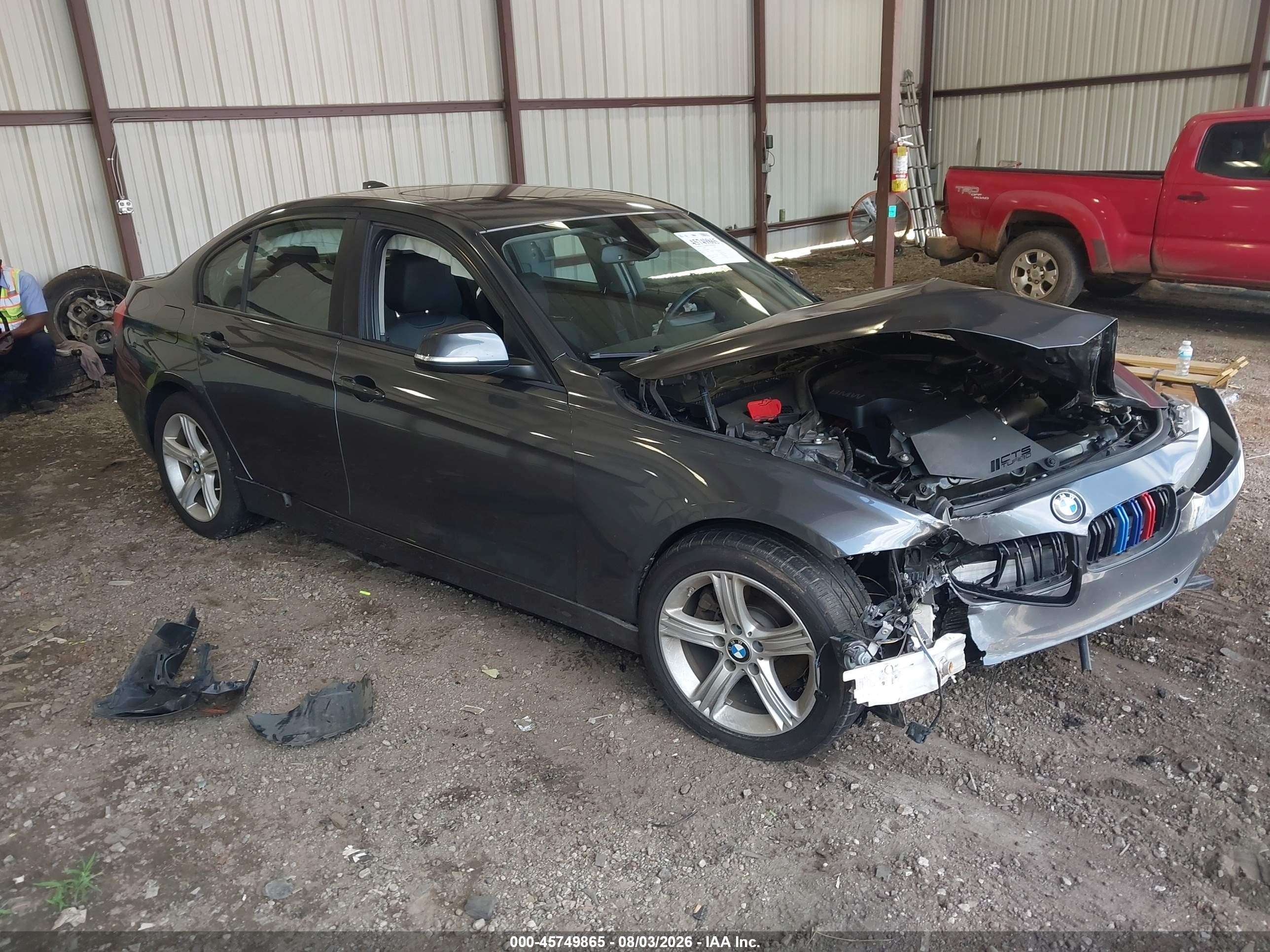 2014 Bmw 328i Gray vin: WBA3C1C52EK109649
