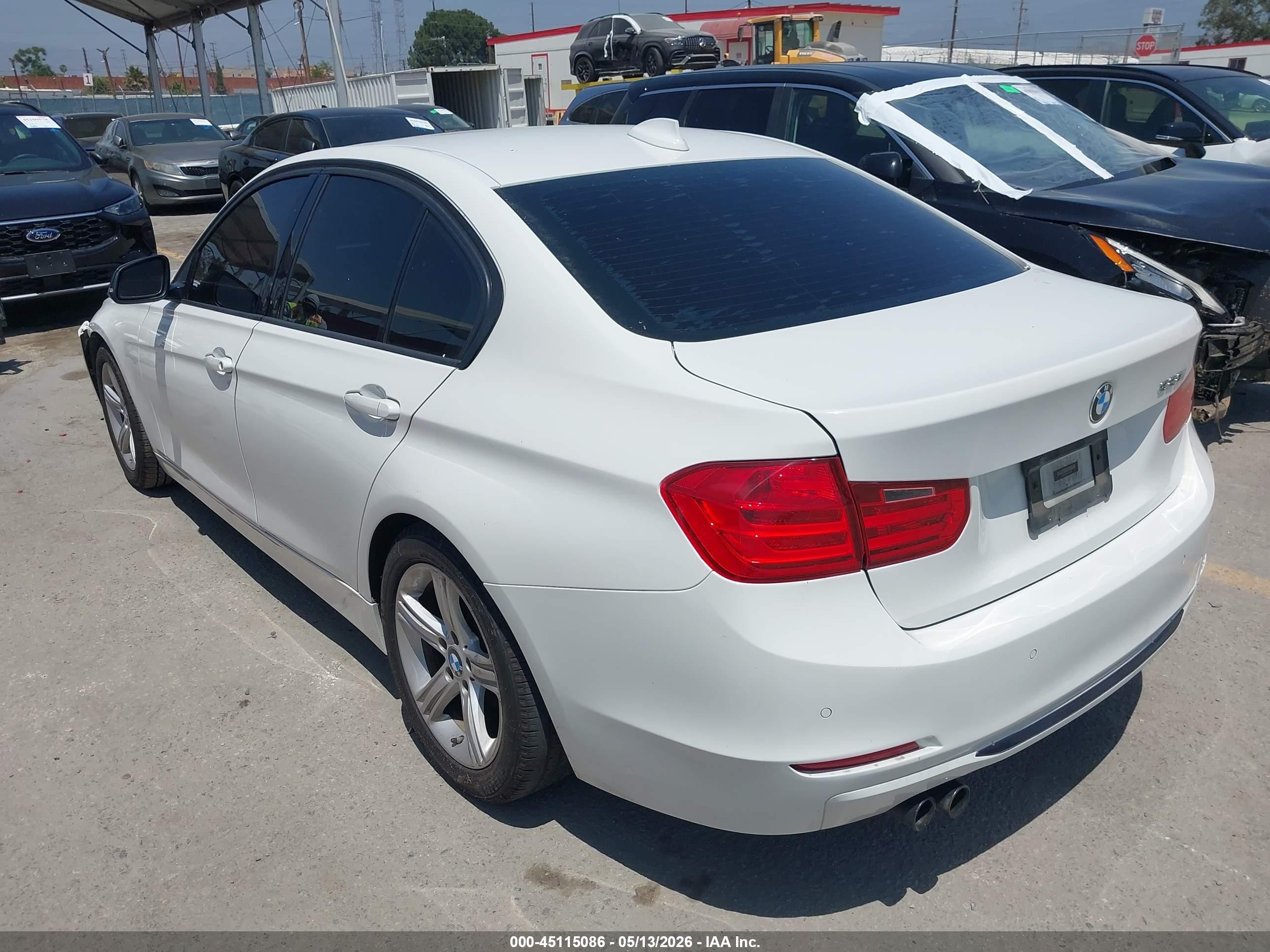 2014 Bmw 328i White vin: WBA3C1C52EK113474