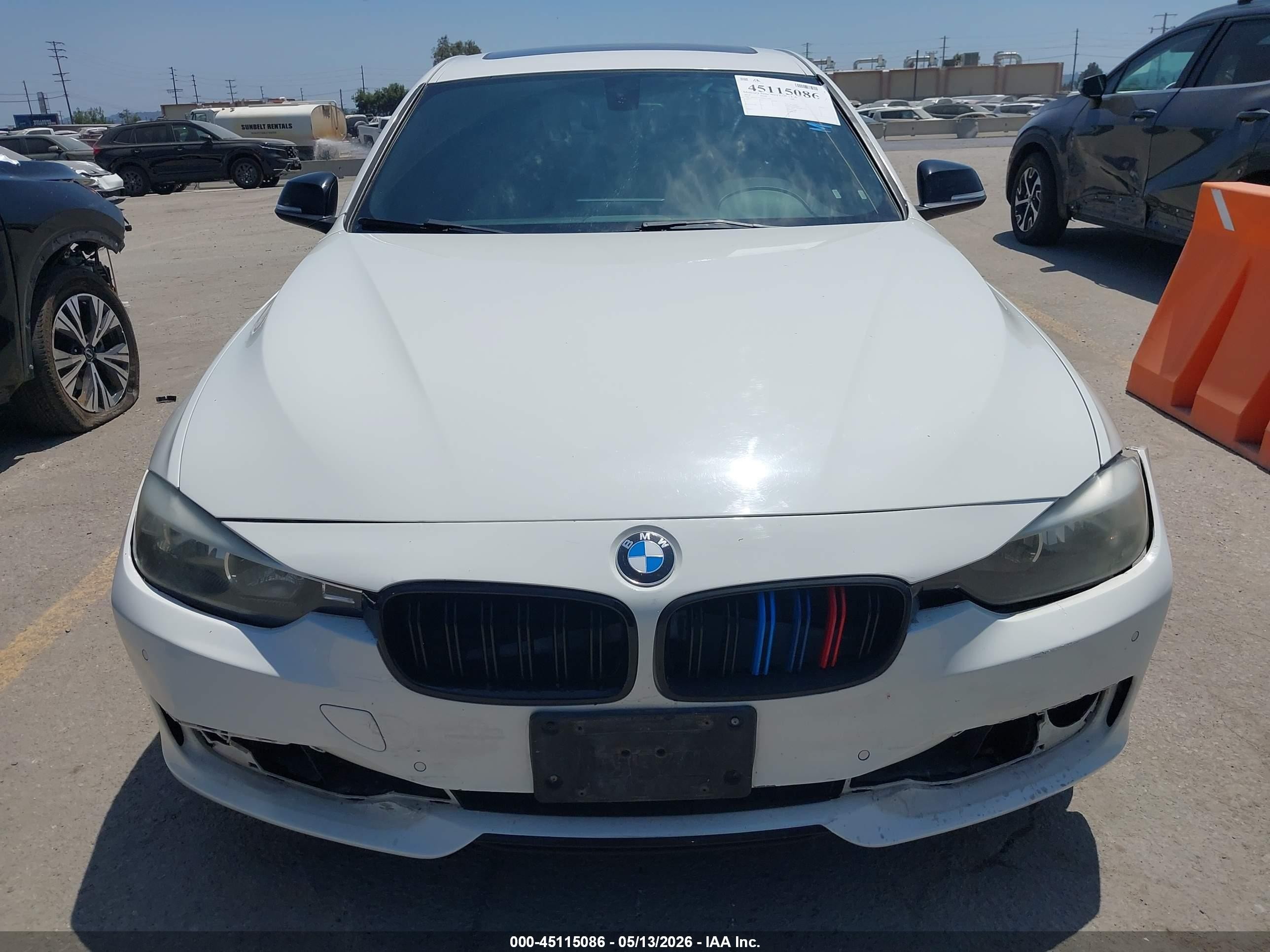 2014 Bmw 328i White vin: WBA3C1C52EK113474