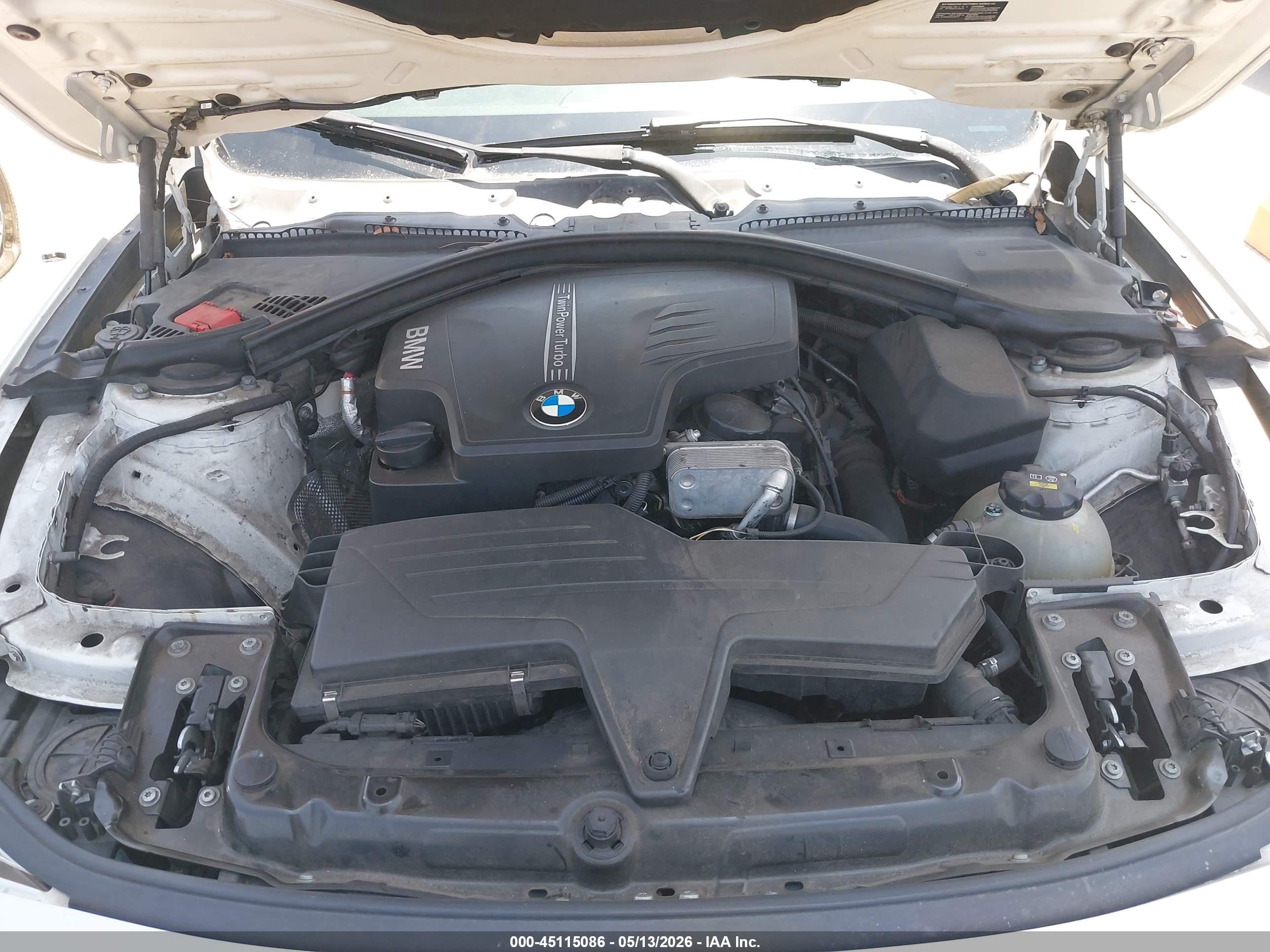 2014 Bmw 328i White vin: WBA3C1C52EK113474