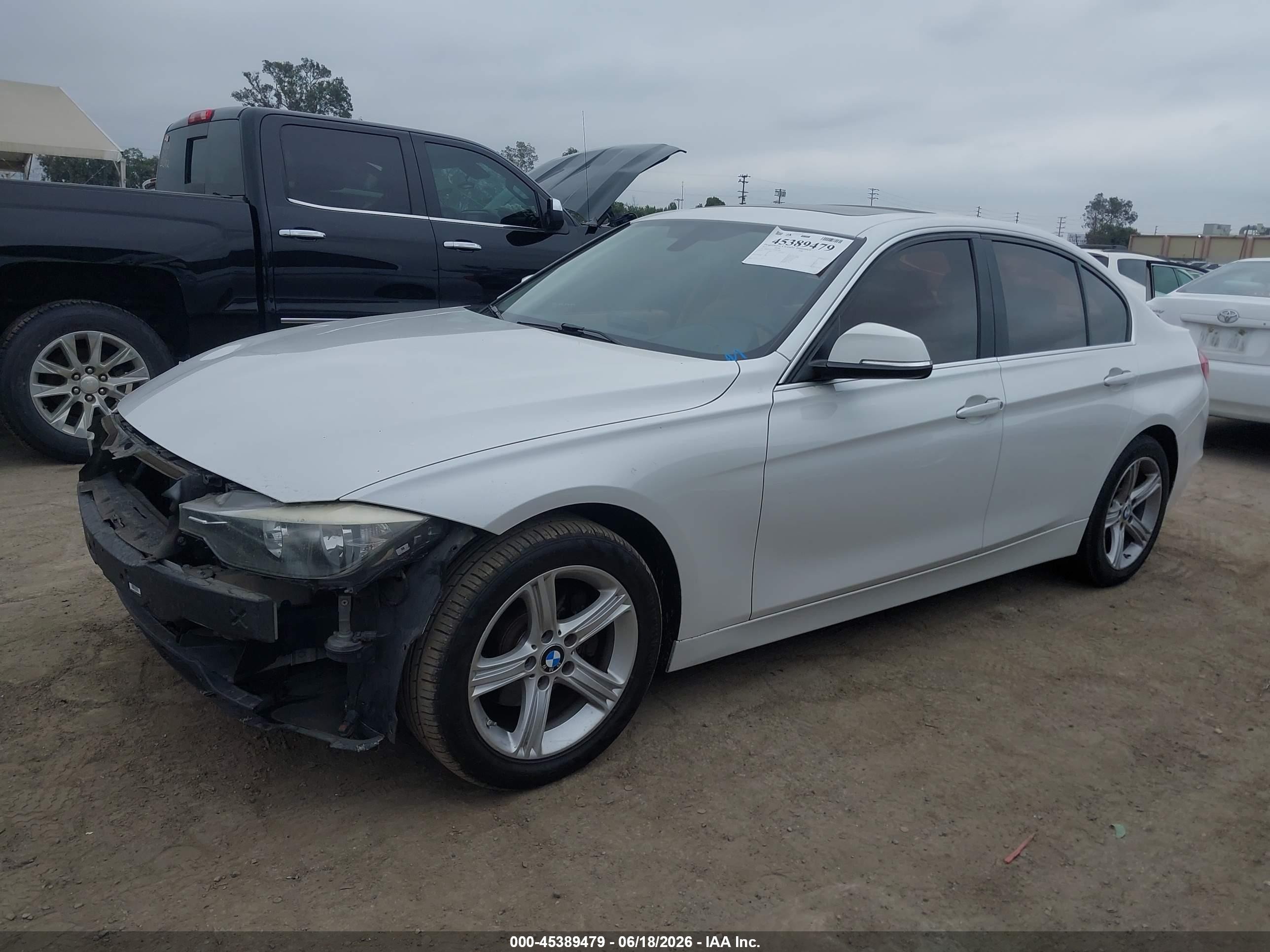 2015 Bmw 328i   White vin: WBA3C1C52FP851084