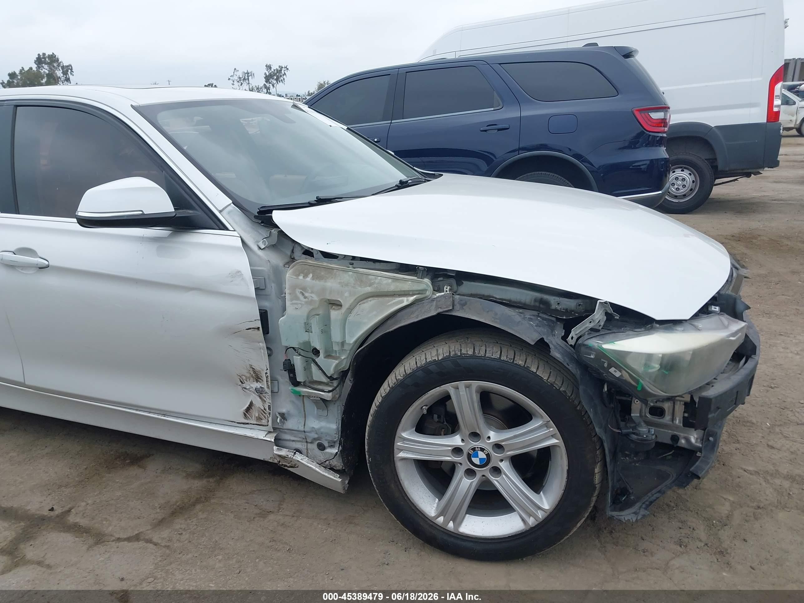 2015 Bmw 328i   White vin: WBA3C1C52FP851084