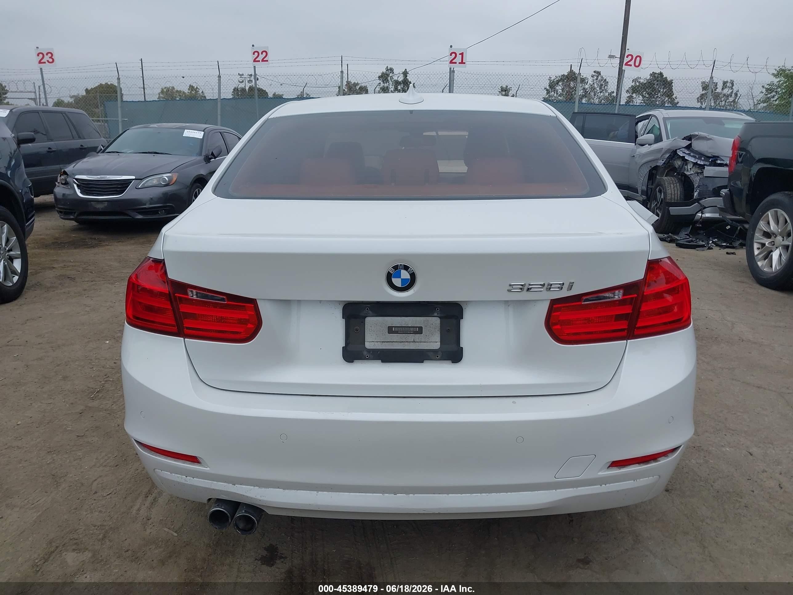 2015 Bmw 328i   White vin: WBA3C1C52FP851084