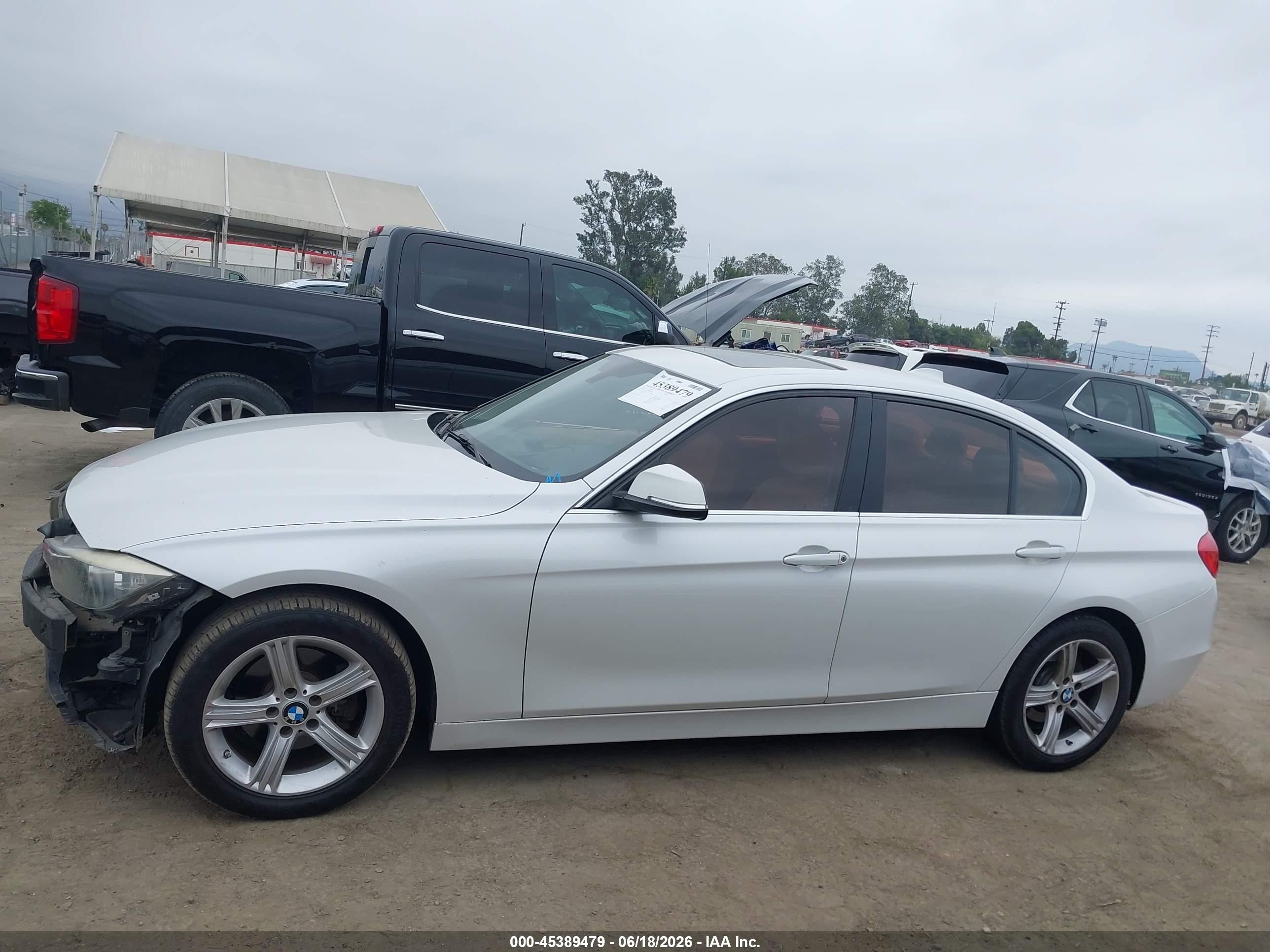 2015 Bmw 328i   White vin: WBA3C1C52FP851084