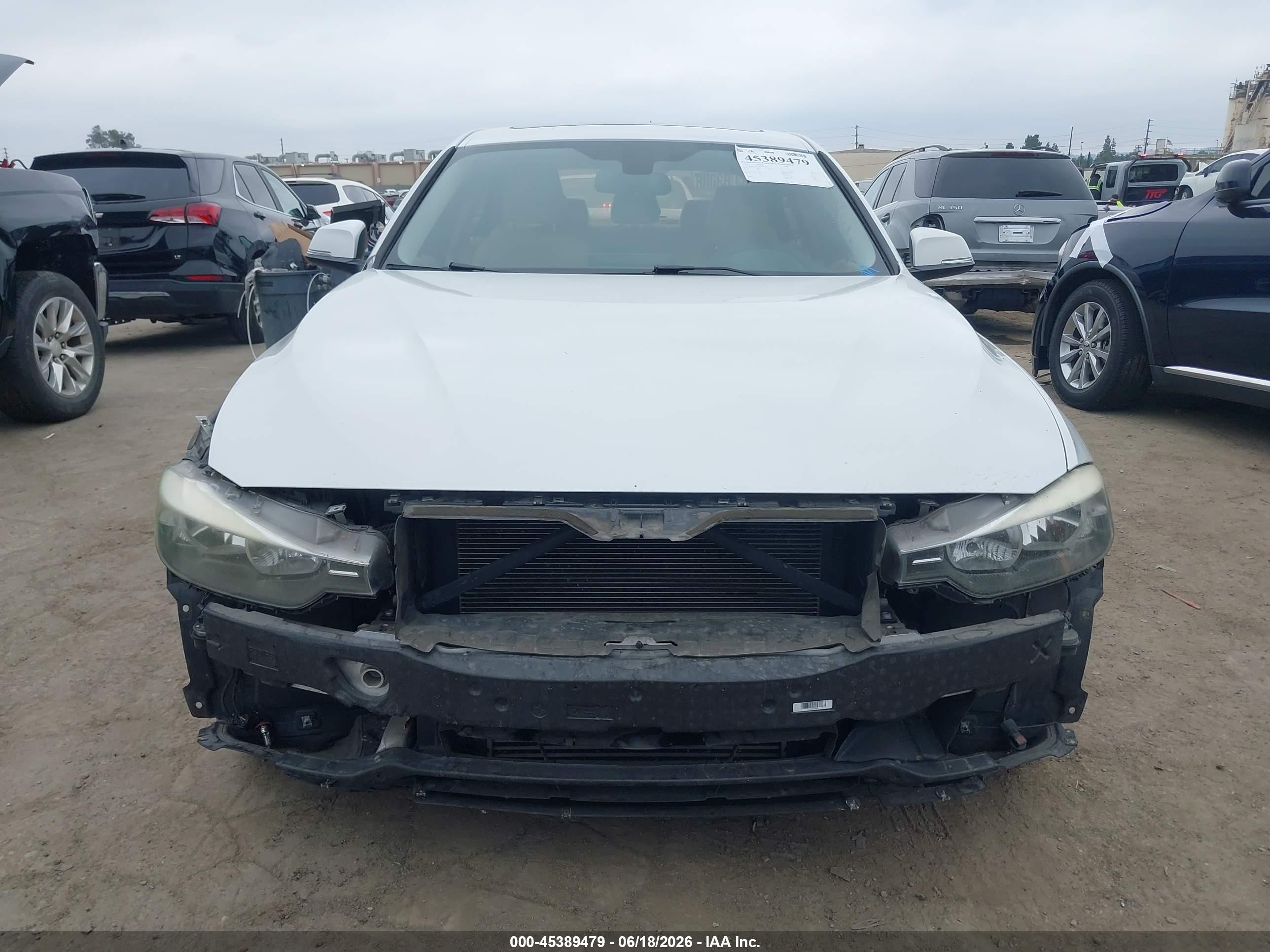 2015 Bmw 328i   White vin: WBA3C1C52FP851084