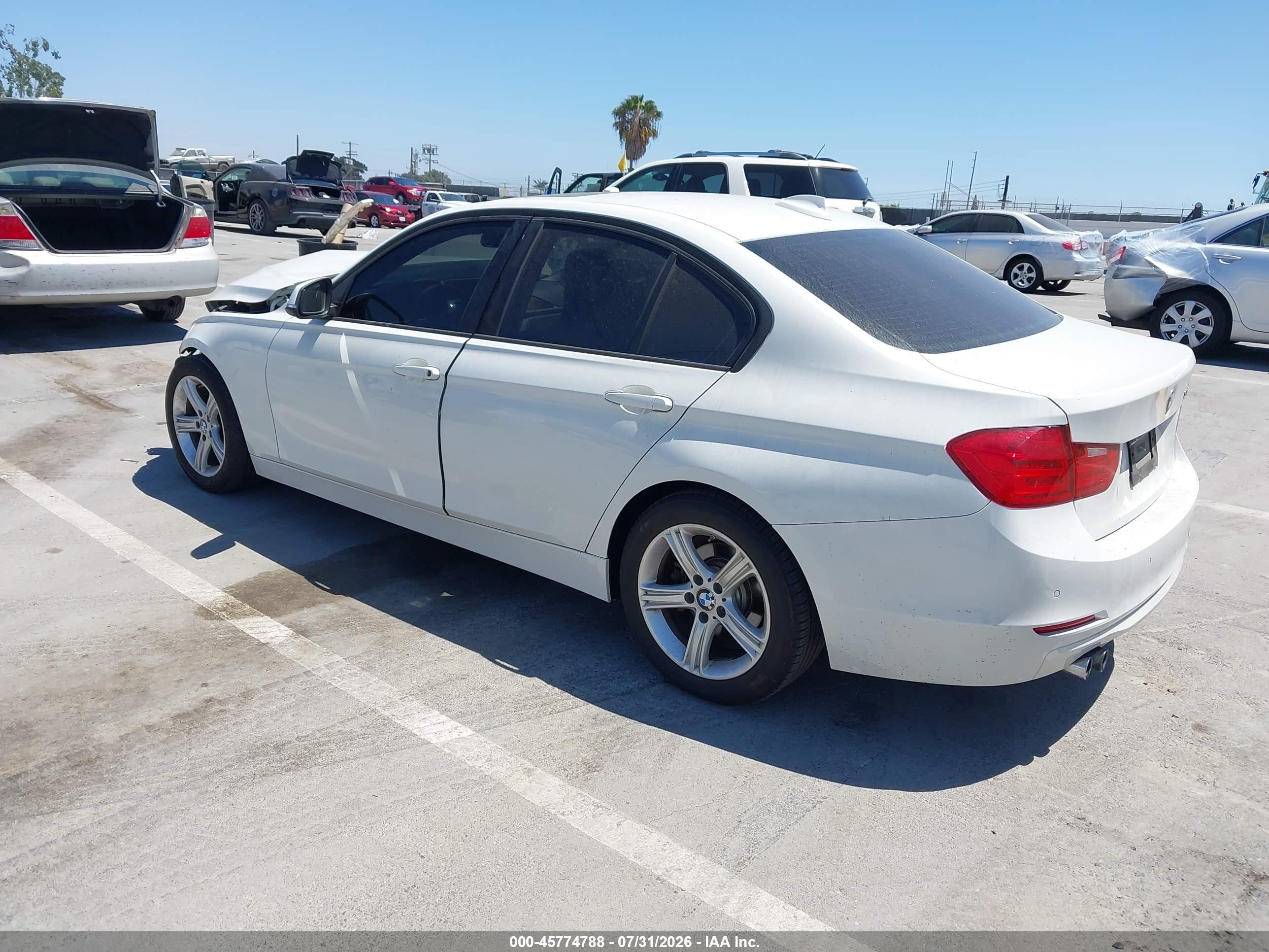 2015 Bmw 328i White vin: WBA3C1C53FK123190