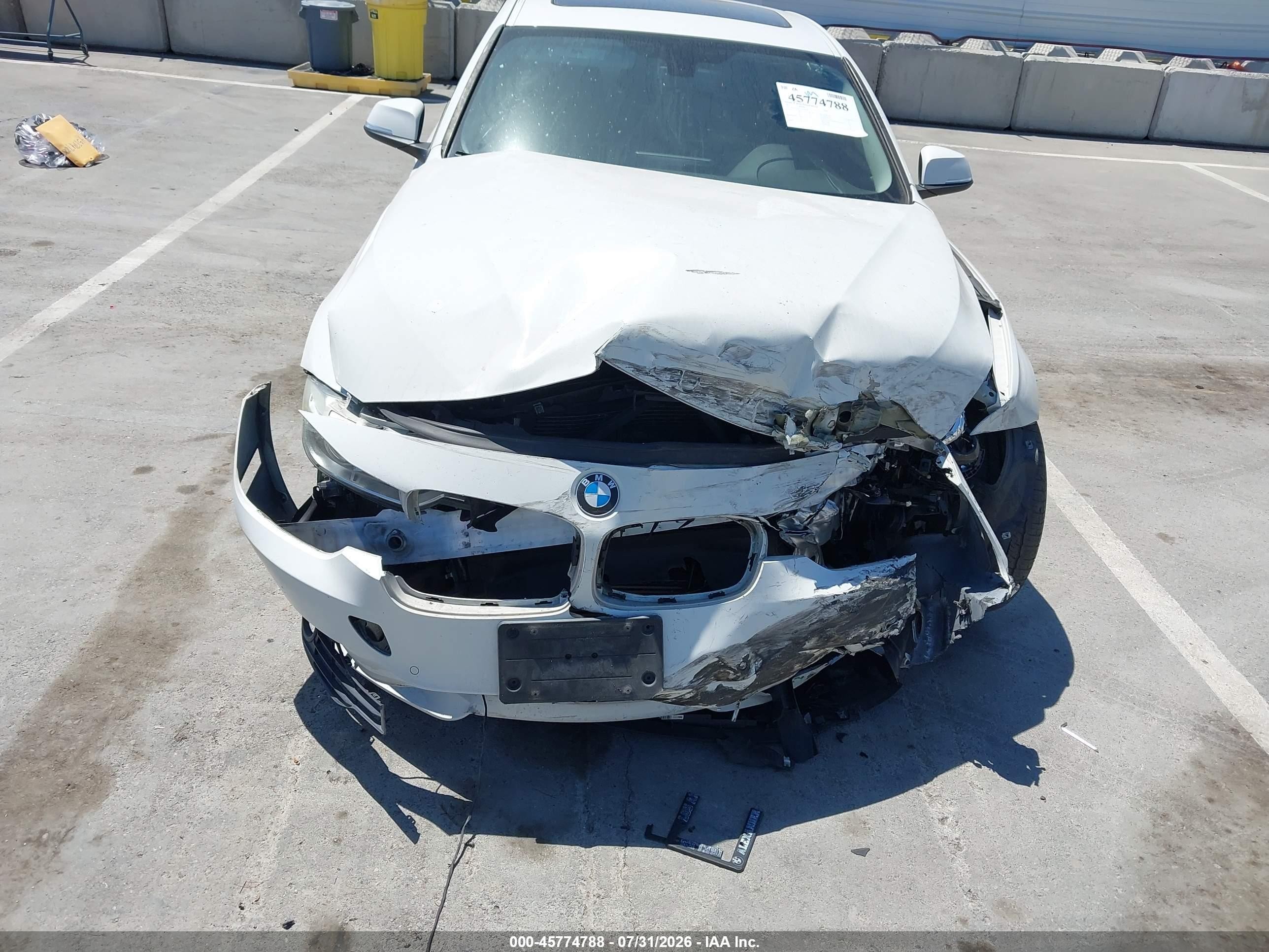 2015 Bmw 328i White vin: WBA3C1C53FK123190