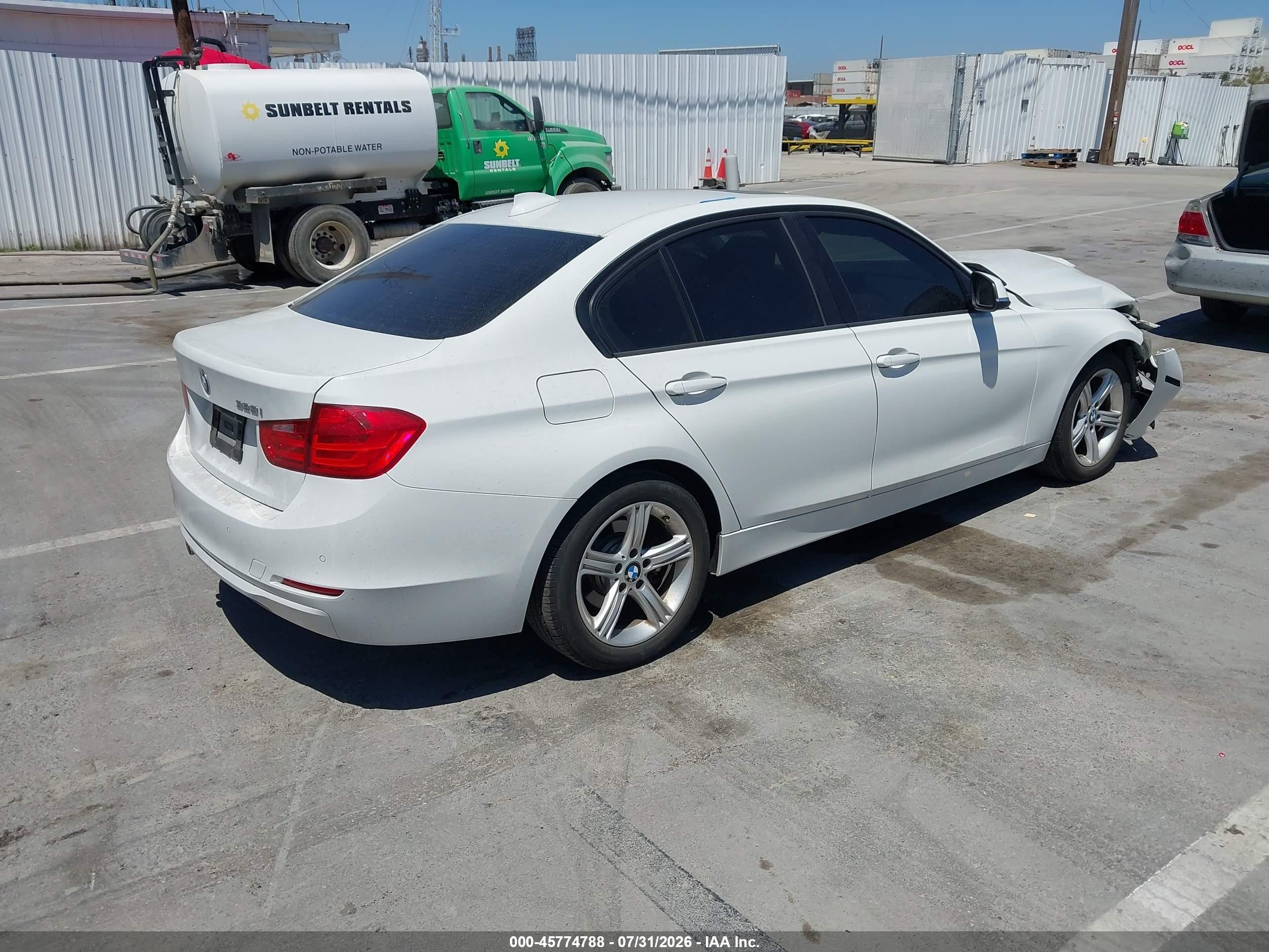 2015 Bmw 328i White vin: WBA3C1C53FK123190