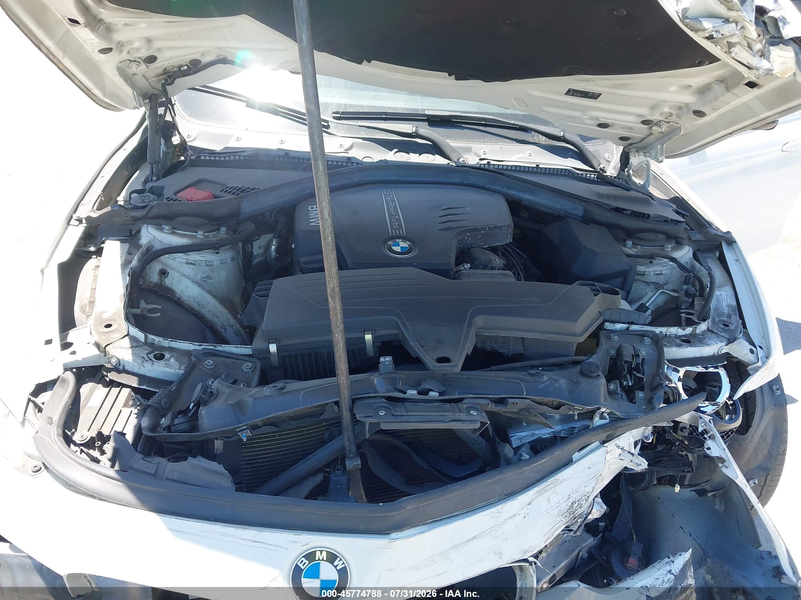 2015 Bmw 328i White vin: WBA3C1C53FK123190