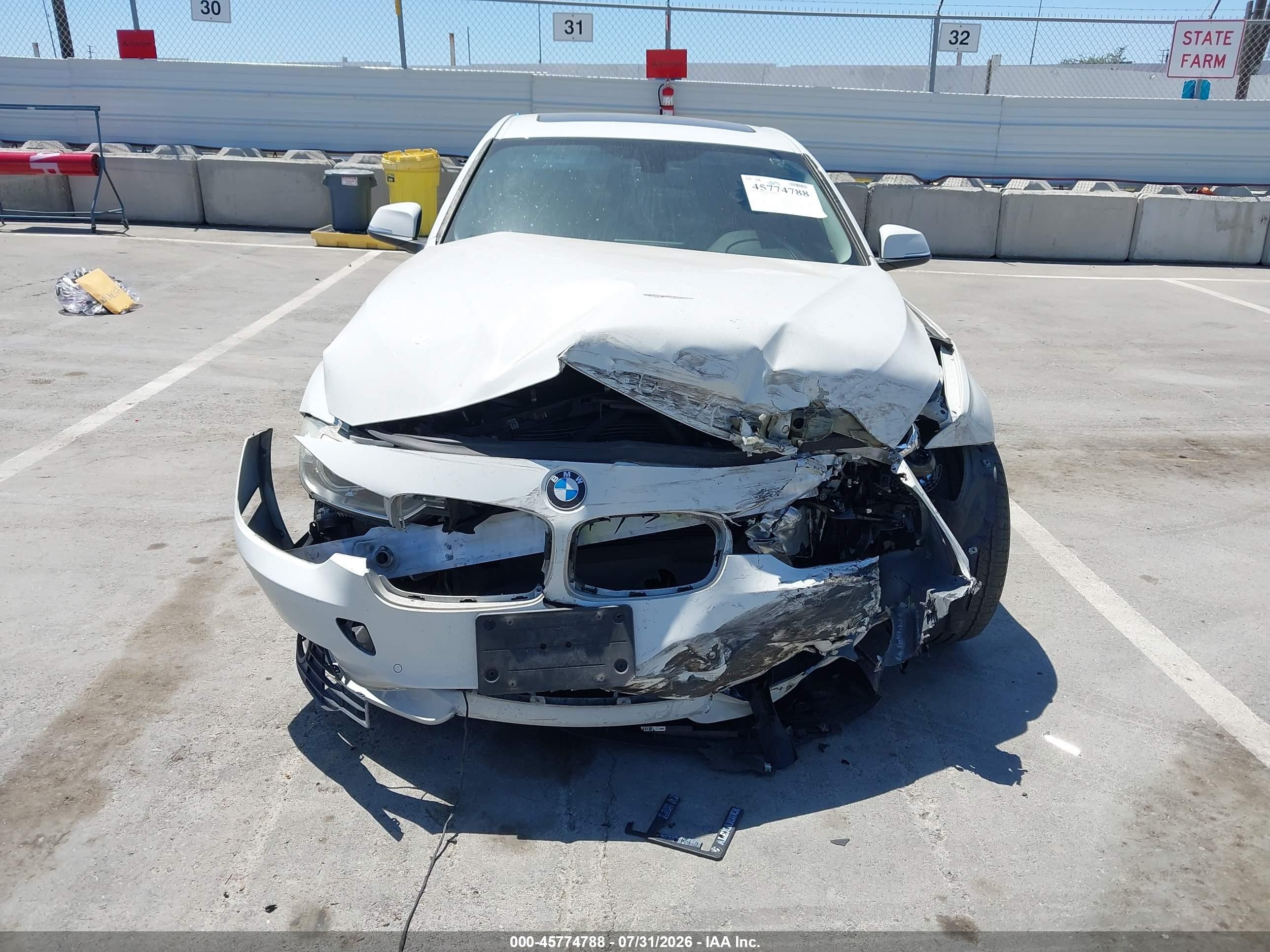 2015 Bmw 328i White vin: WBA3C1C53FK123190