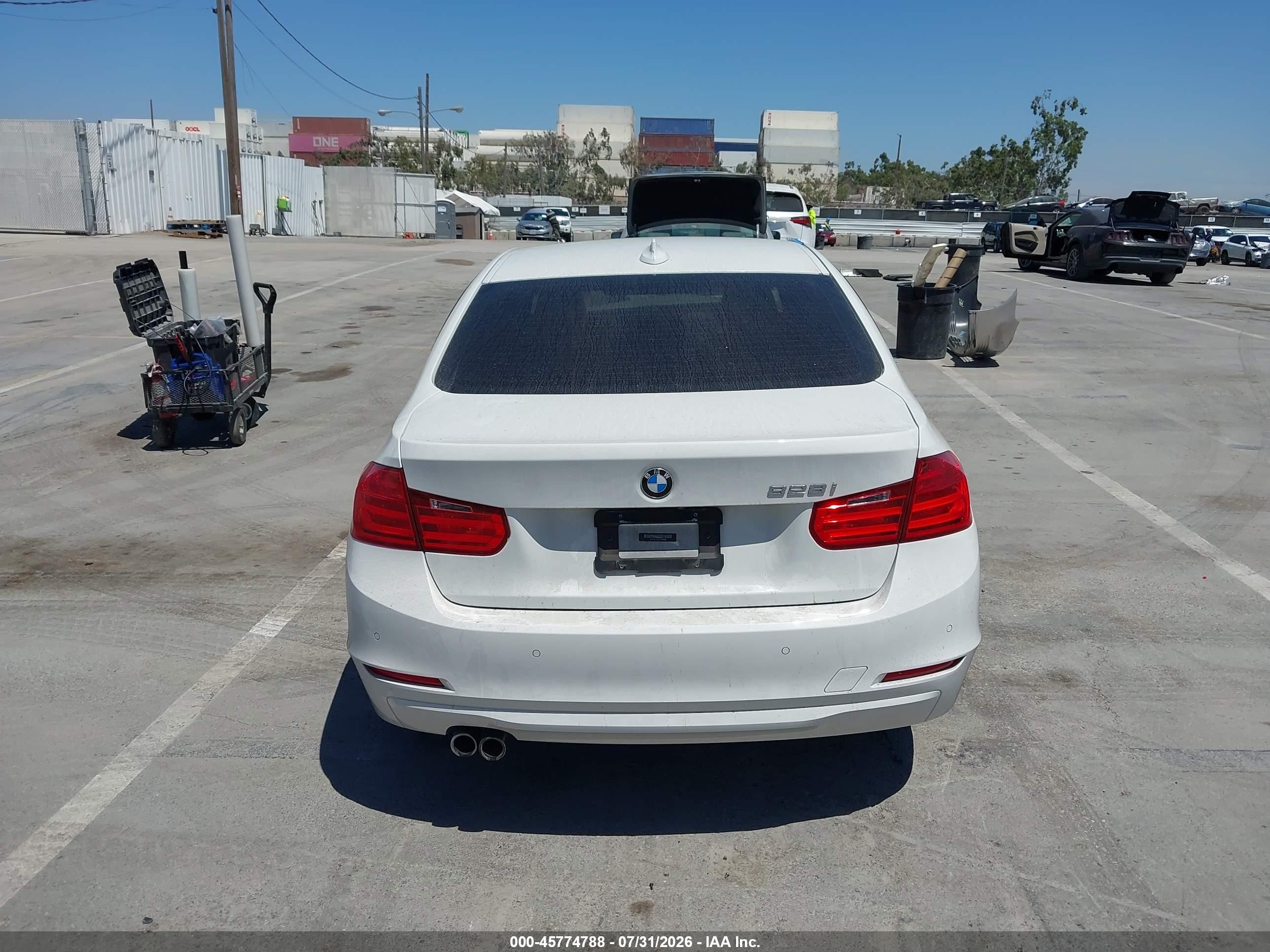 2015 Bmw 328i White vin: WBA3C1C53FK123190